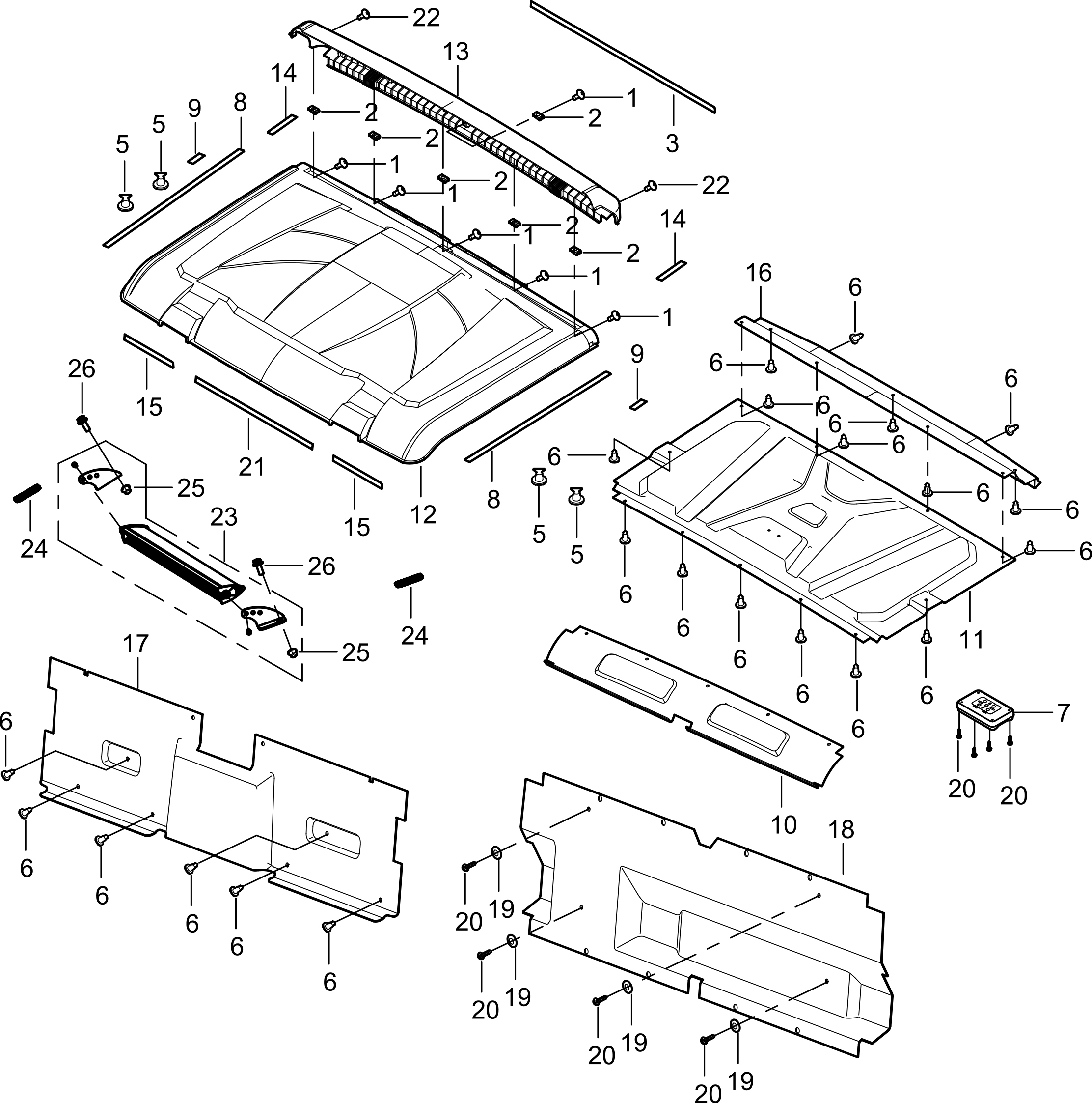 DIAGRAM 2025 AODES ROOF  (TWO DOOR) F15