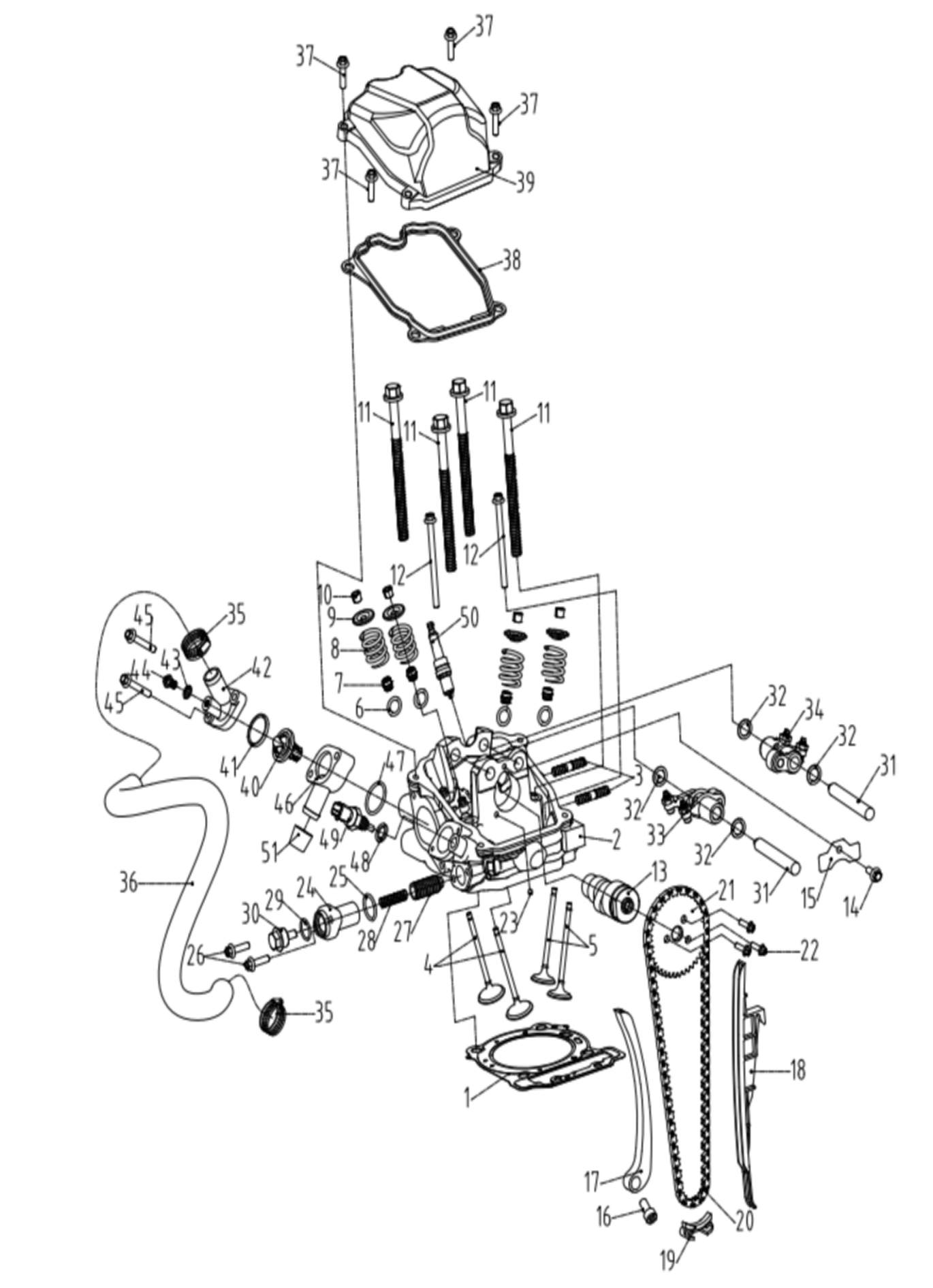 E01. FIRST CYLINDER HEAD ASSY