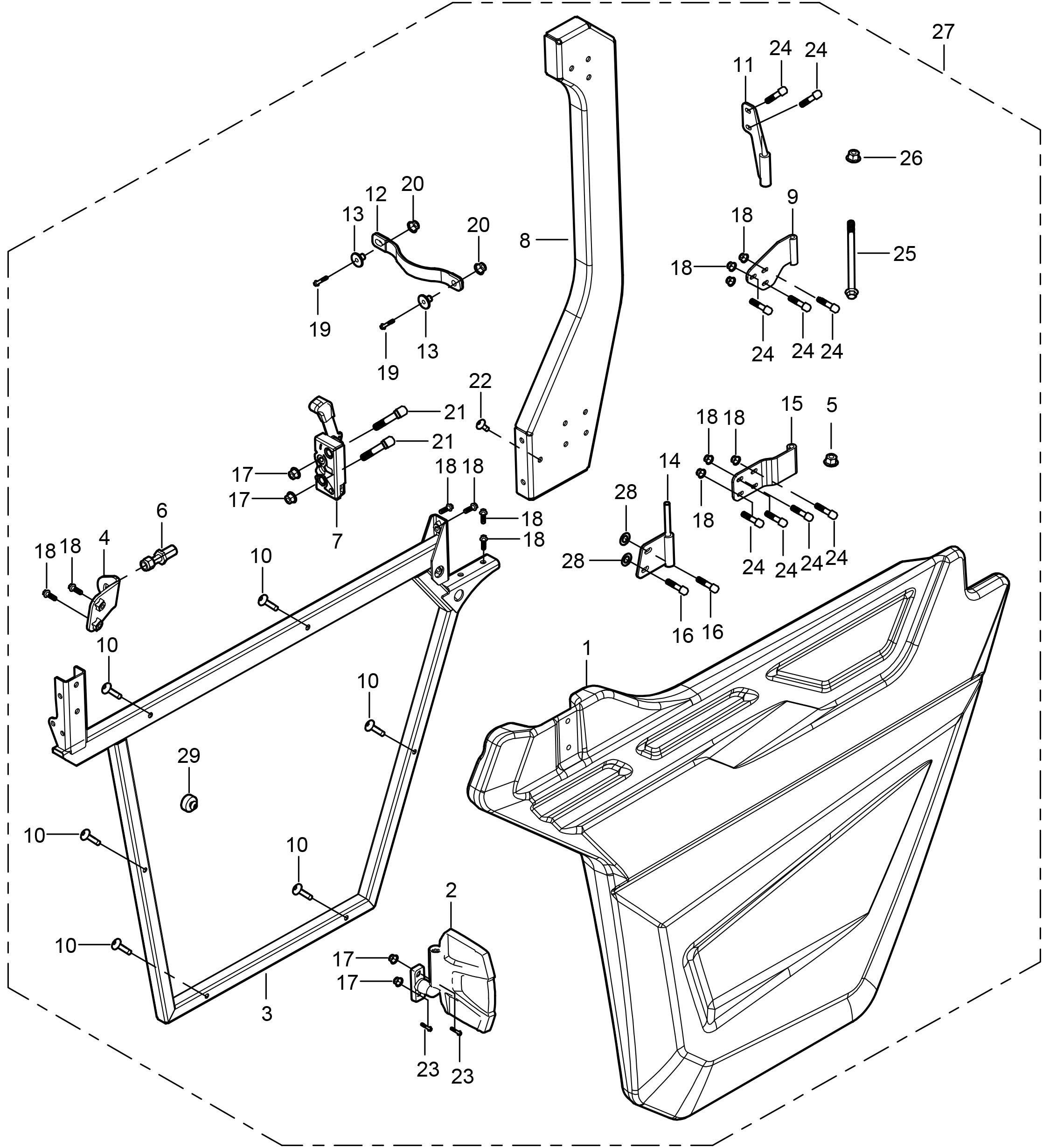 FRONT DOOR DRIVER SIDE (2 Door) F24