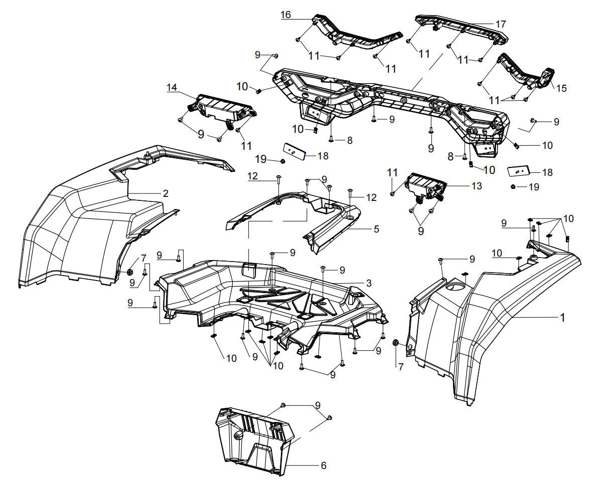 DIAGRAM 2025 AODES  REAR PLASTIC F19
