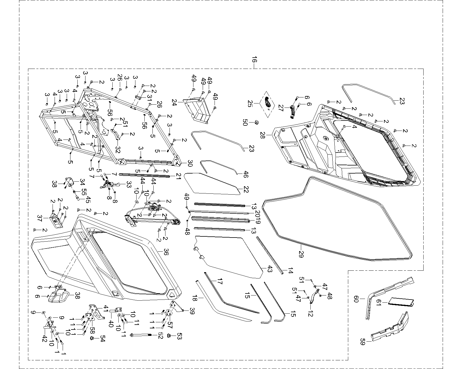 DIAGRAM 2025 AODES FRONT DOOR DRIVER SIDE  (TWO DOOR) F24-Part 1