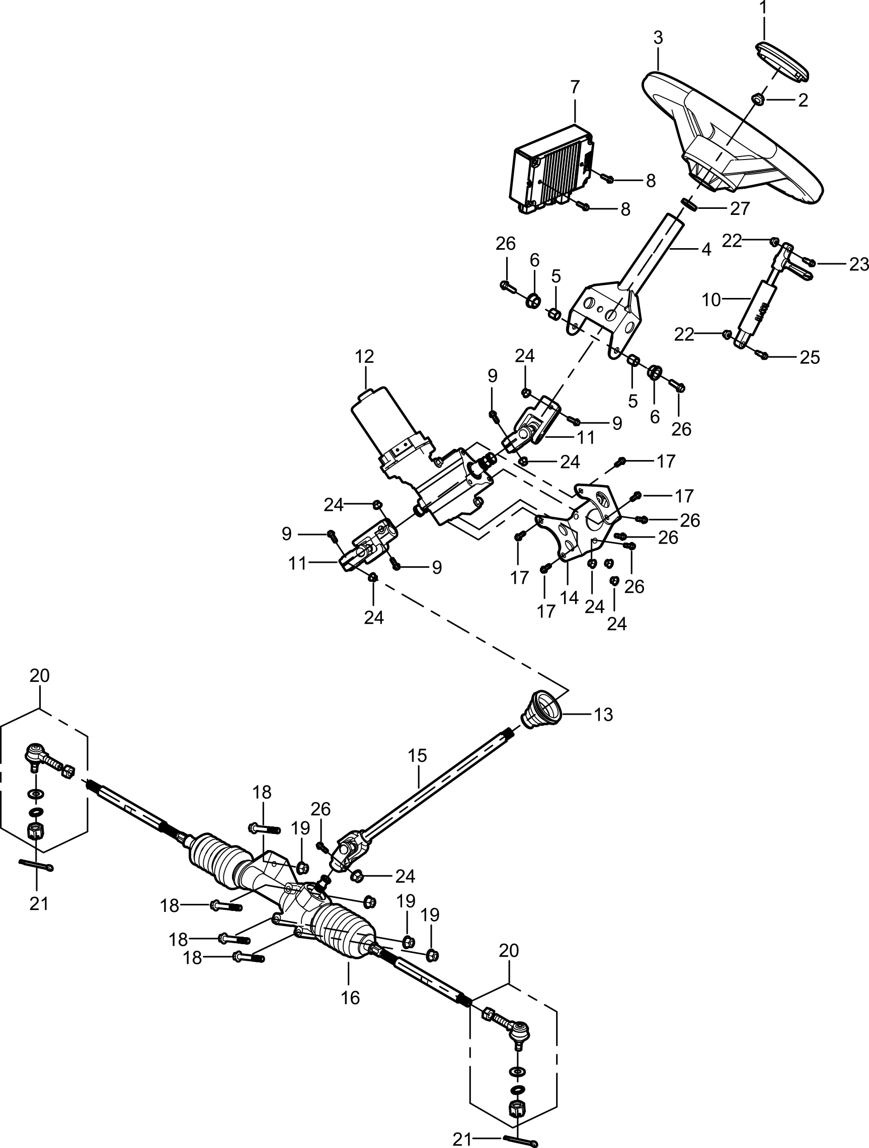 DIAGRAM 2025 AODES STEERING SYSTEM(WITH EPS) F05