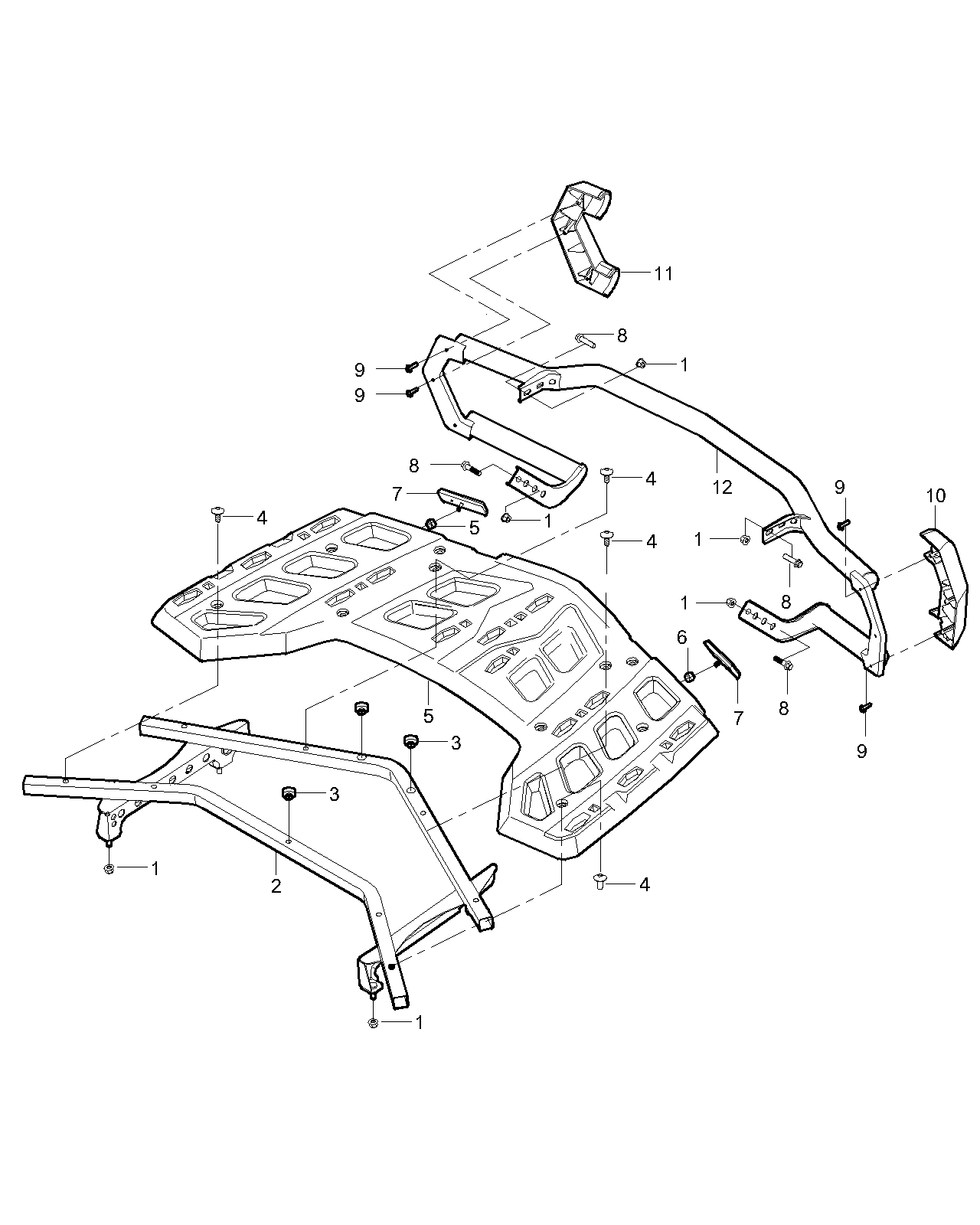 22. Rear storage rack  & rear bumpers