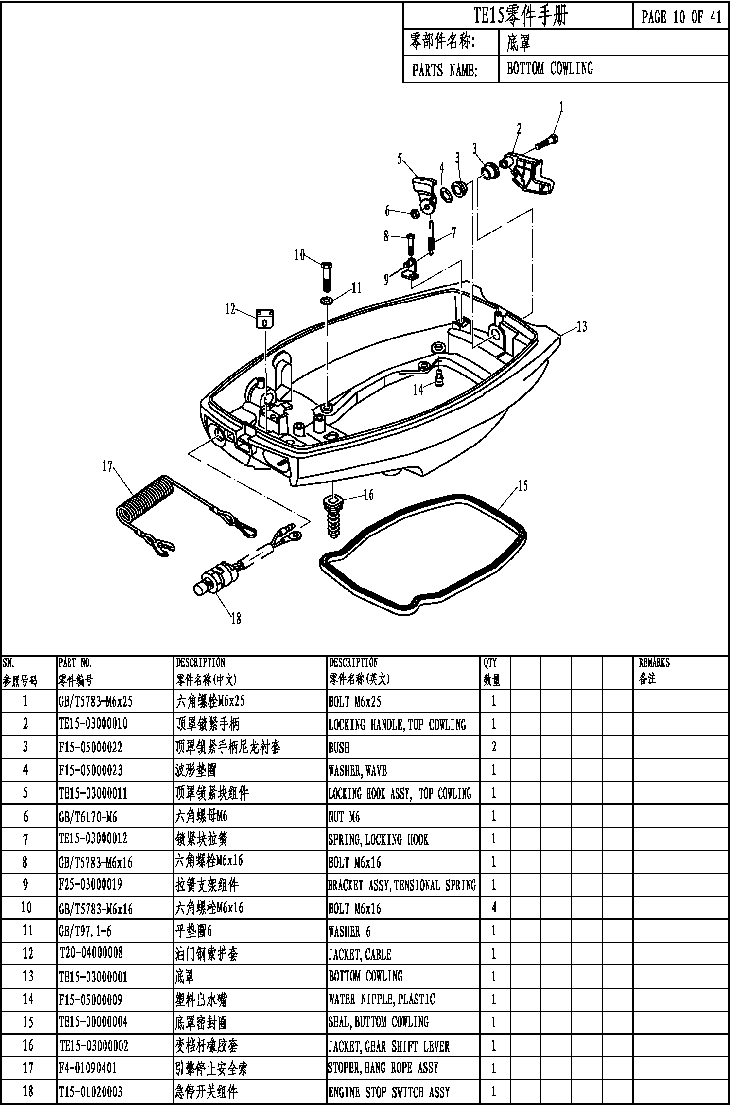 BOTTOM COWLING