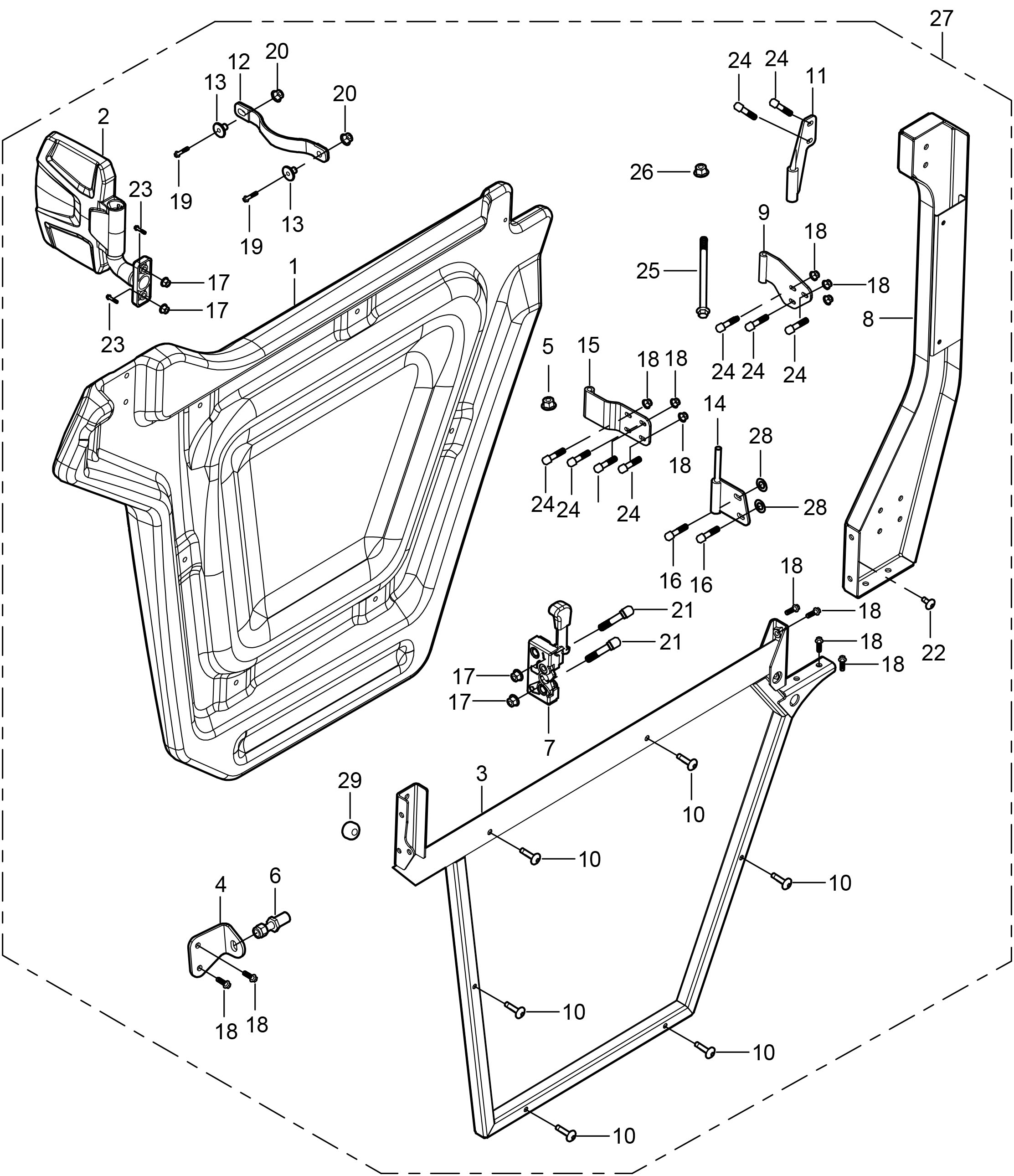 FRONT DOOR PASSENGER SIDE (2 Door) F25