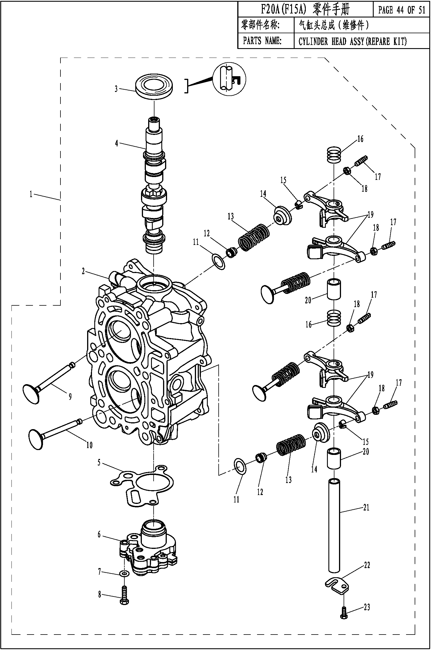 CYLINDER HEAD ASSY(REPAIR KIT)