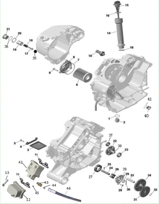 6. Engine lubrication assembly (X1140106000)