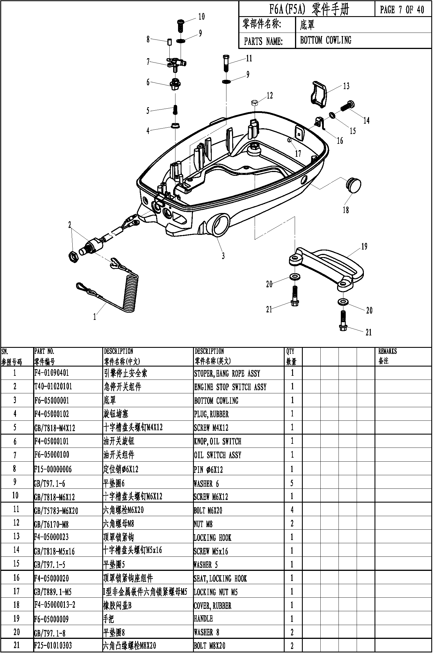 BOTTOM COWLING