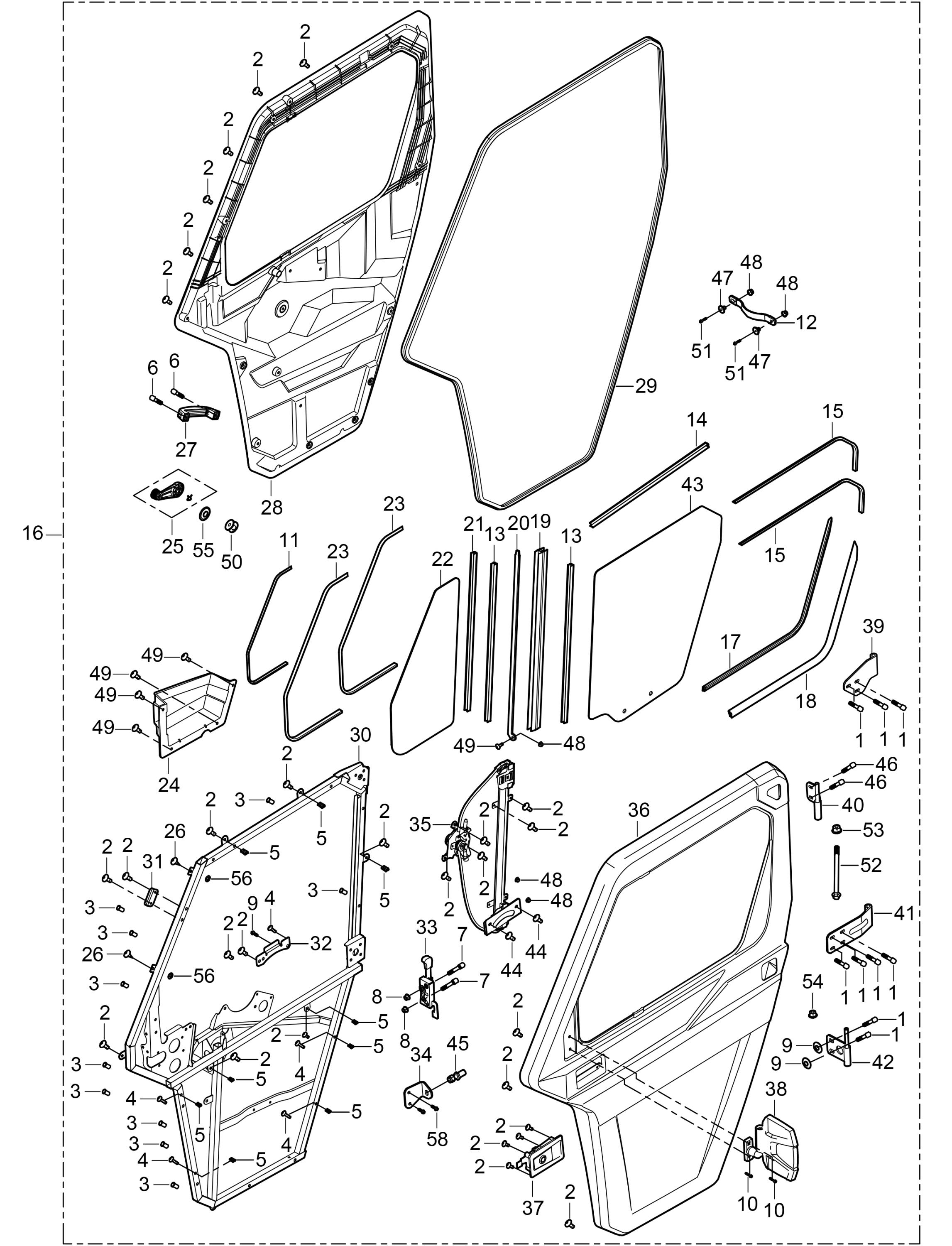 FRONT DOOR DRIVER SIDE (2 Door) F27