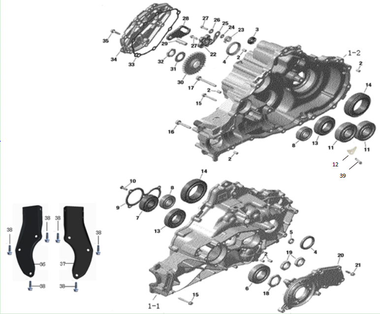 12. Gearbox 3 (X1140203000)