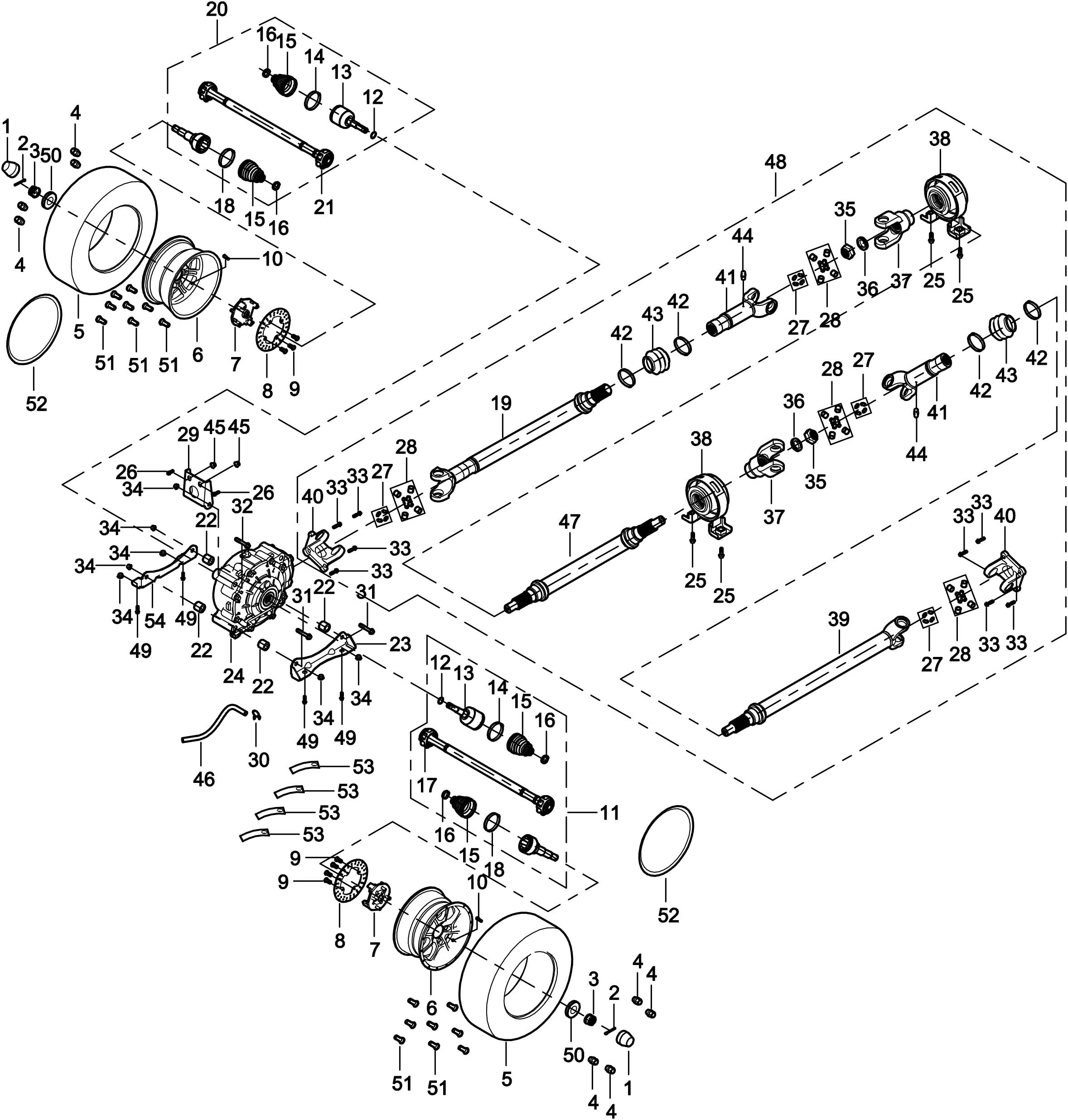 DIAGRAM 2025 AODES FRONT DRIVE SYSTEM(FOUR DOOR) F03