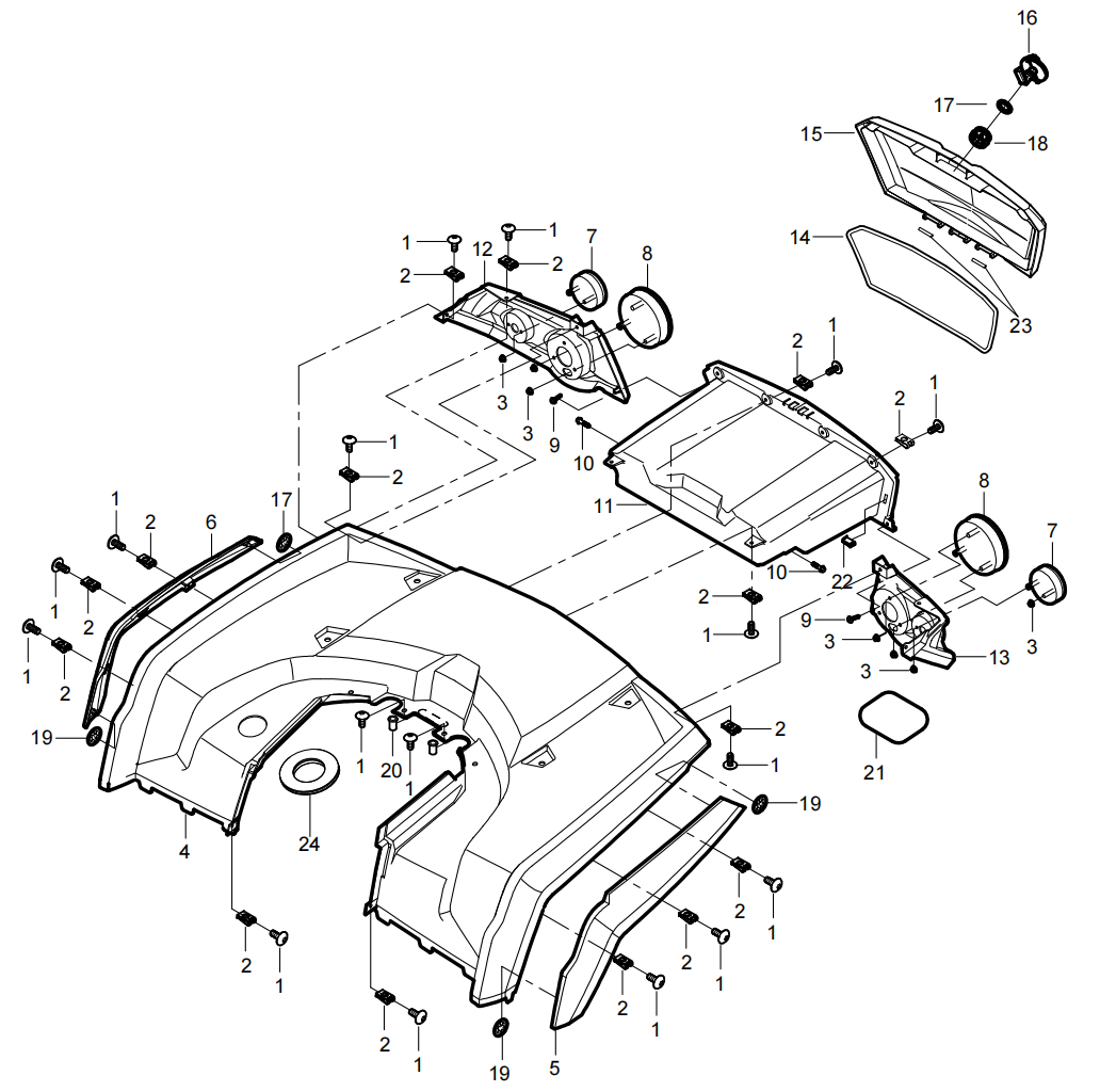 DIAGRAM 2025 AODES  REAR PLASTIC F20