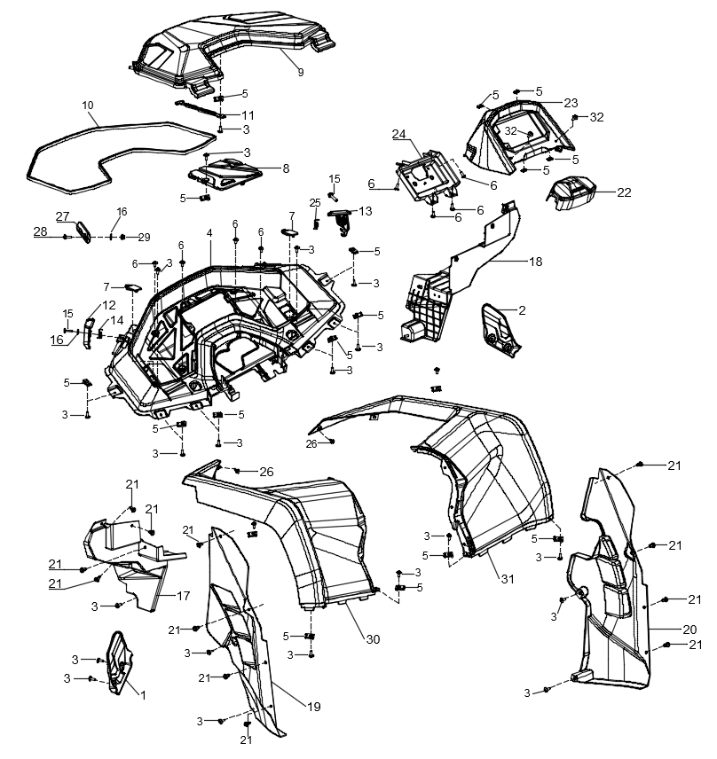 DIAGRAM 2025 AODES FRONT PLASTIC-1 F16