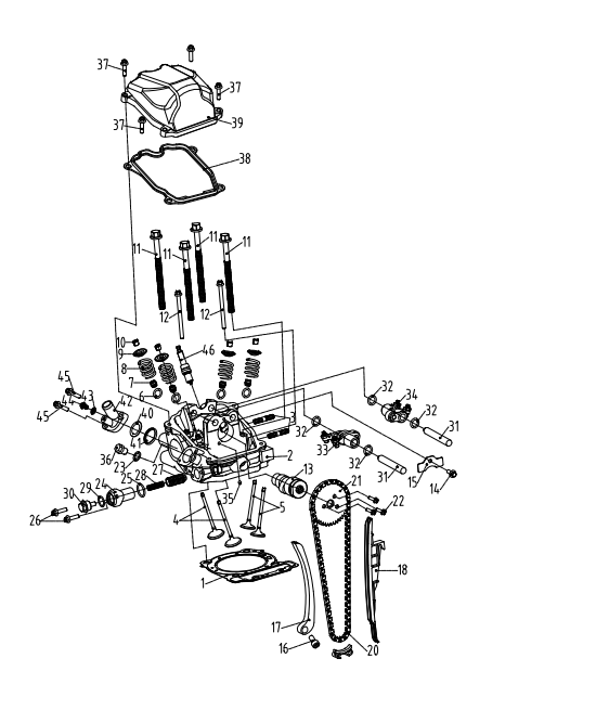 E01. First cylinder head assy