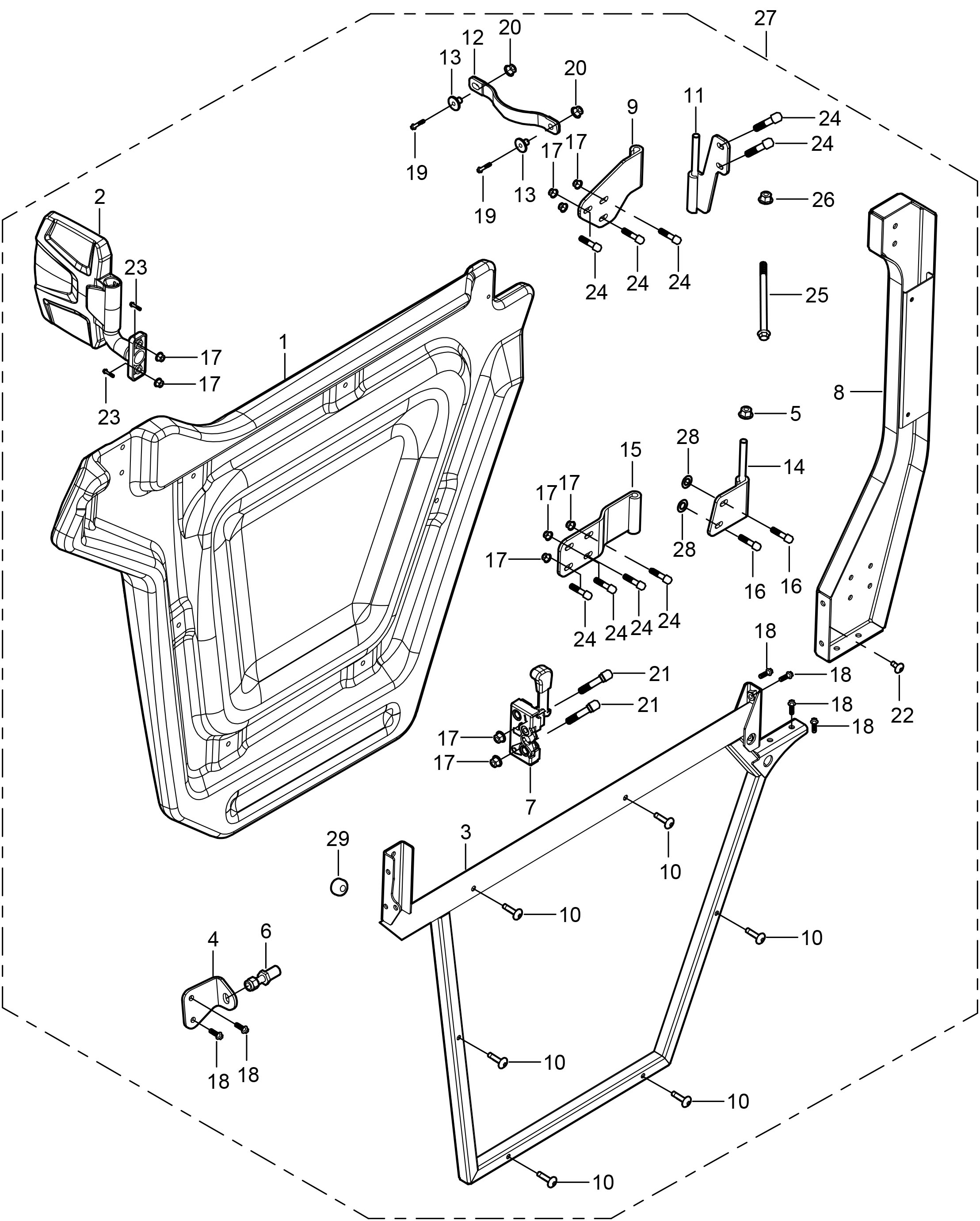 FRONT DOOR PASSENGER SIDE (4 DOOR) F23