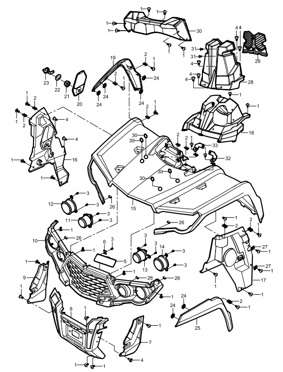 17. Headlight combination AODES