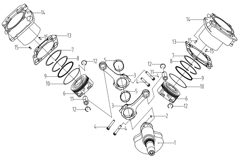 E4. CRANSHAFT PIOSTON AND CYLINDER
