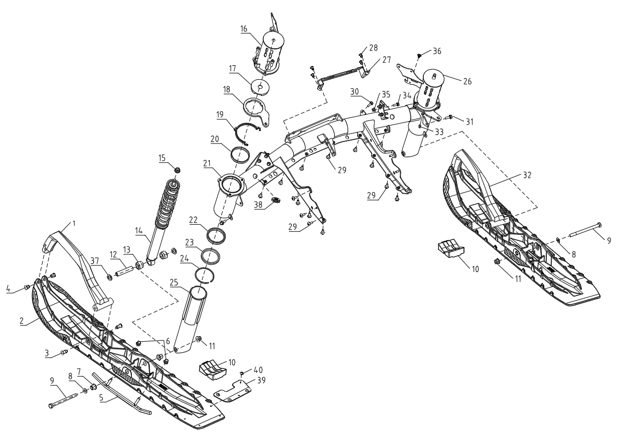 1-1. Ski Blade - Front