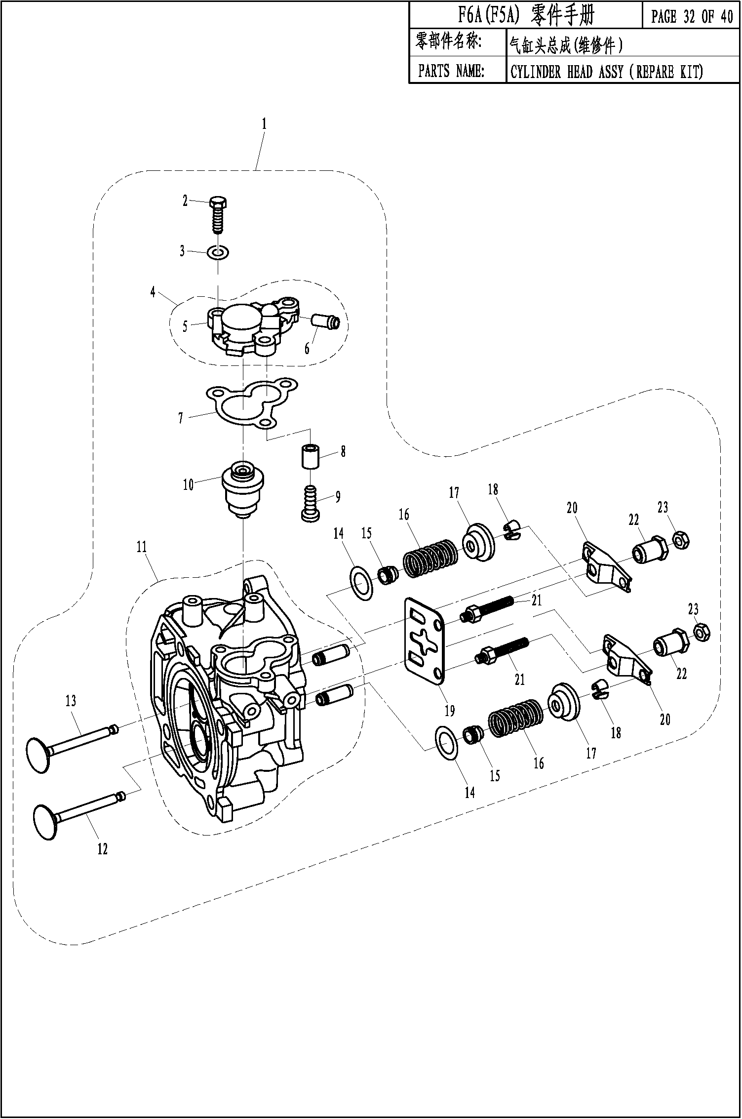 CYLINDER HEAD ASSY(REPAIR KIT)