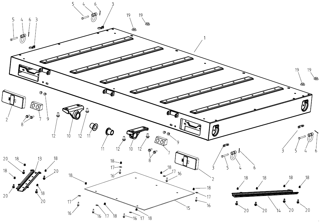 F23. Bottom of cargo bed