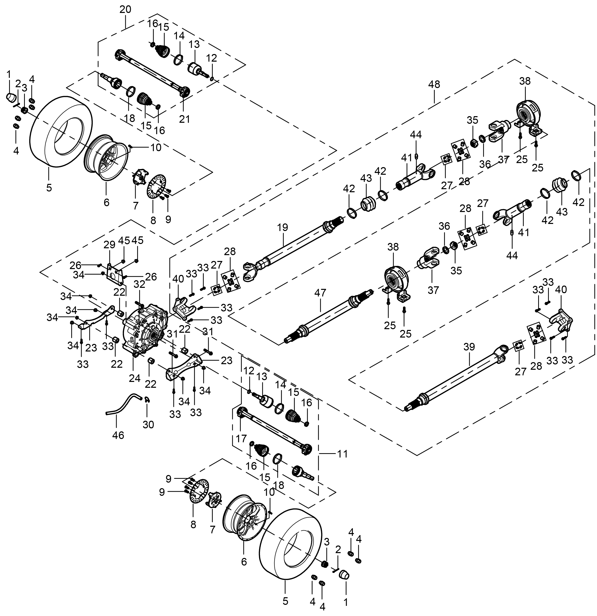 FRONT DRIVE SYSTEM(4 DOOR) F03