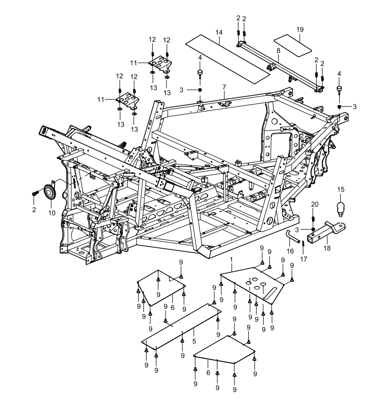 DIAGRAM 2025 AODES FRAME  (TWO DOOR) F18