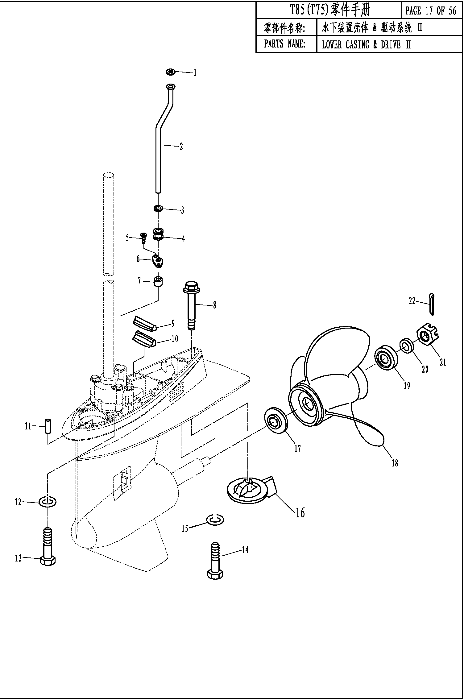 LOWER CASING & DRIVE II