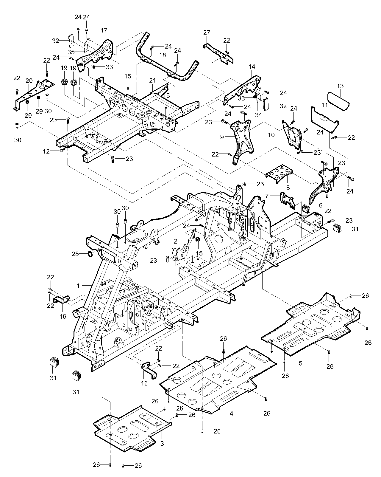 7-2. Frame & accessories (Single seat vehile,USA version)