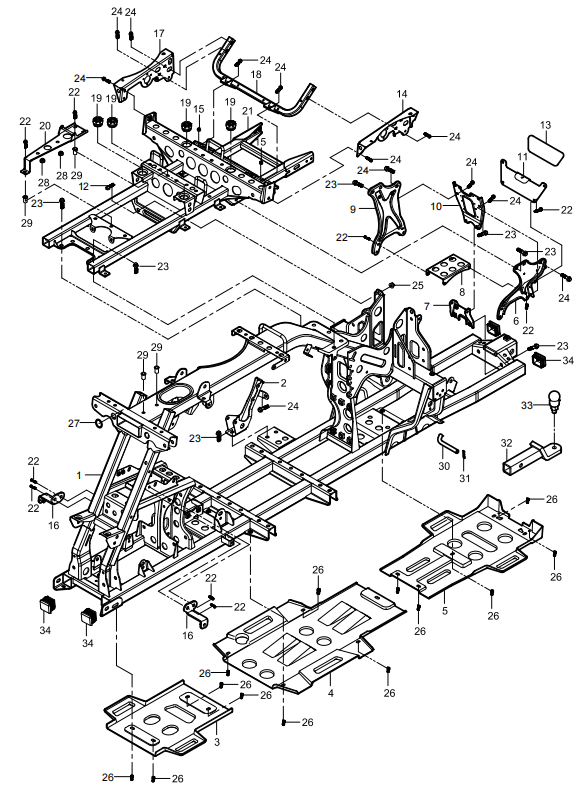 7. Frame and accessories (long model)