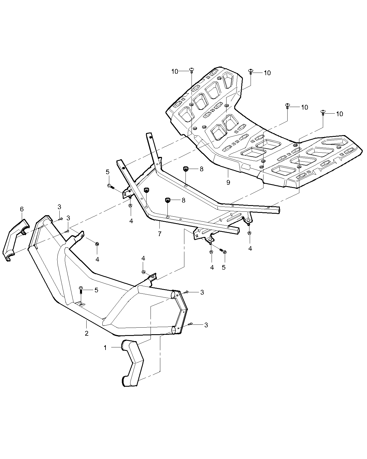 21. Front storage rack  & front bumpers
