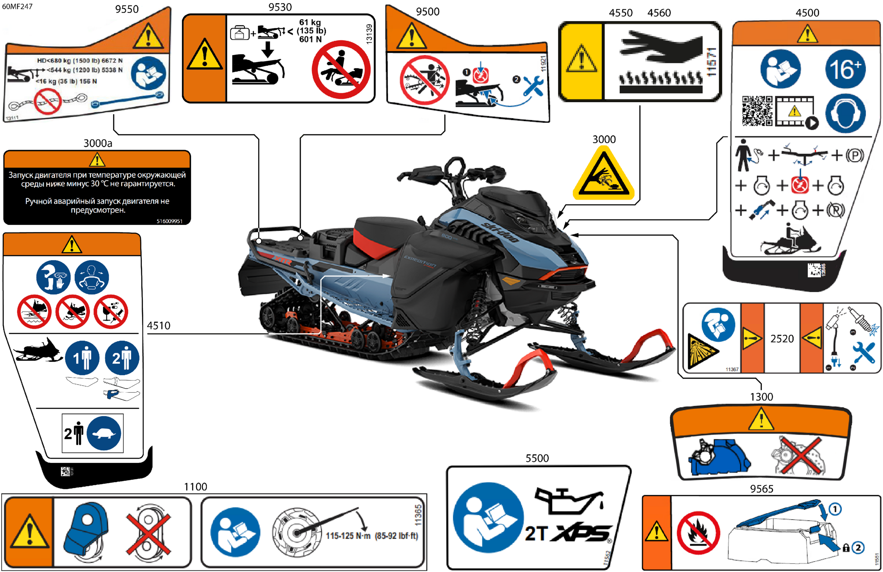 Схема узла: Body - Warning Decals