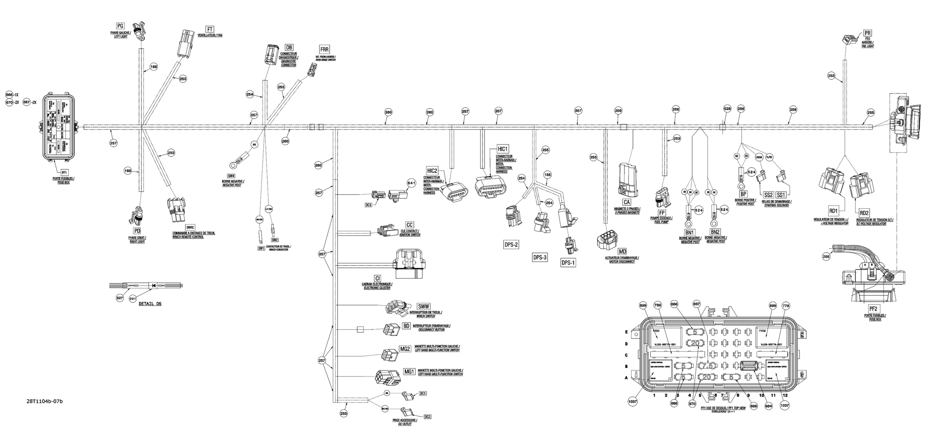 Схема узла: Main Harness XT
