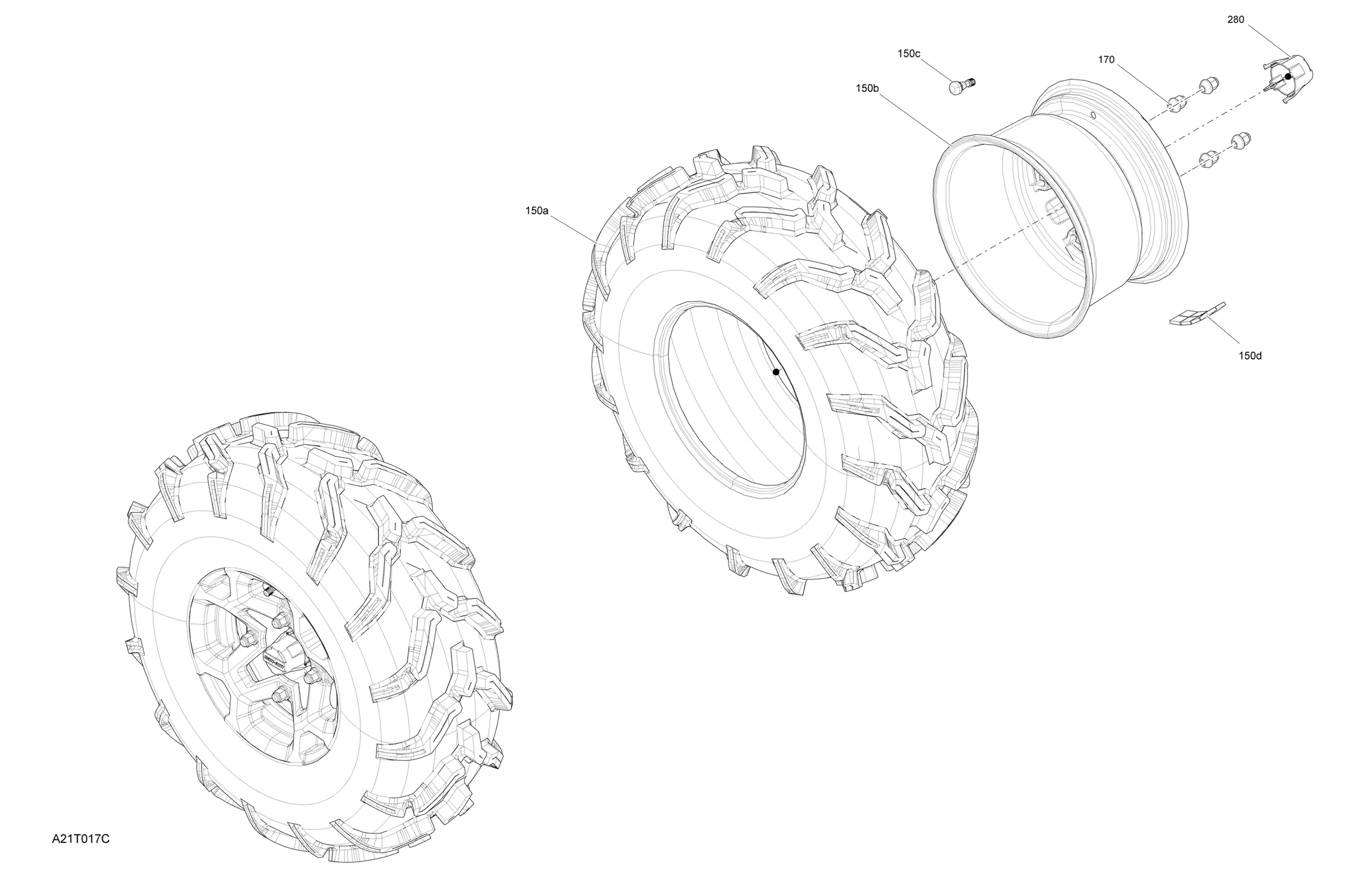 Drive - Rear Section - Wheels - Mossy Oak Edition