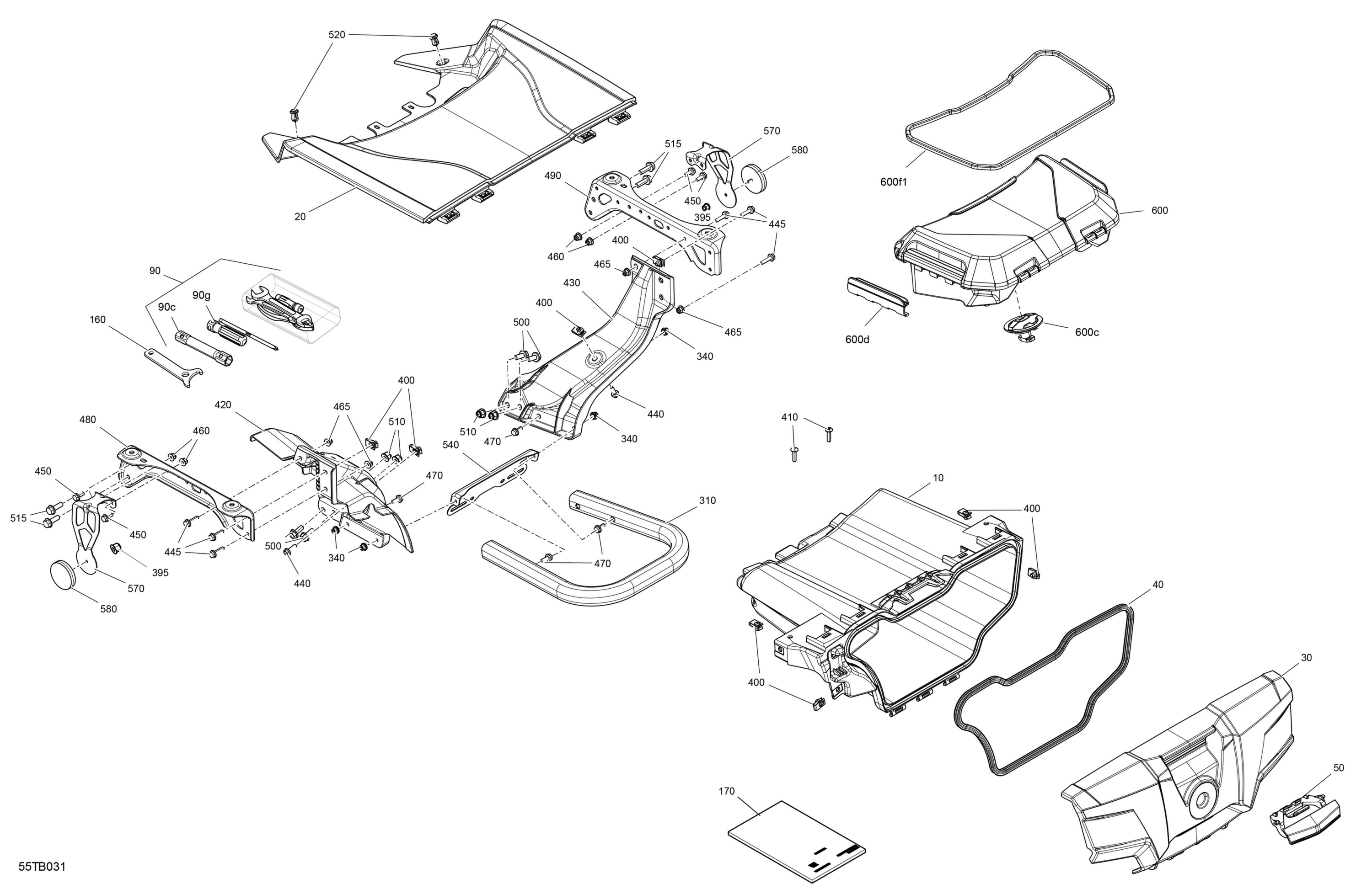 Body - Front Storage Tray