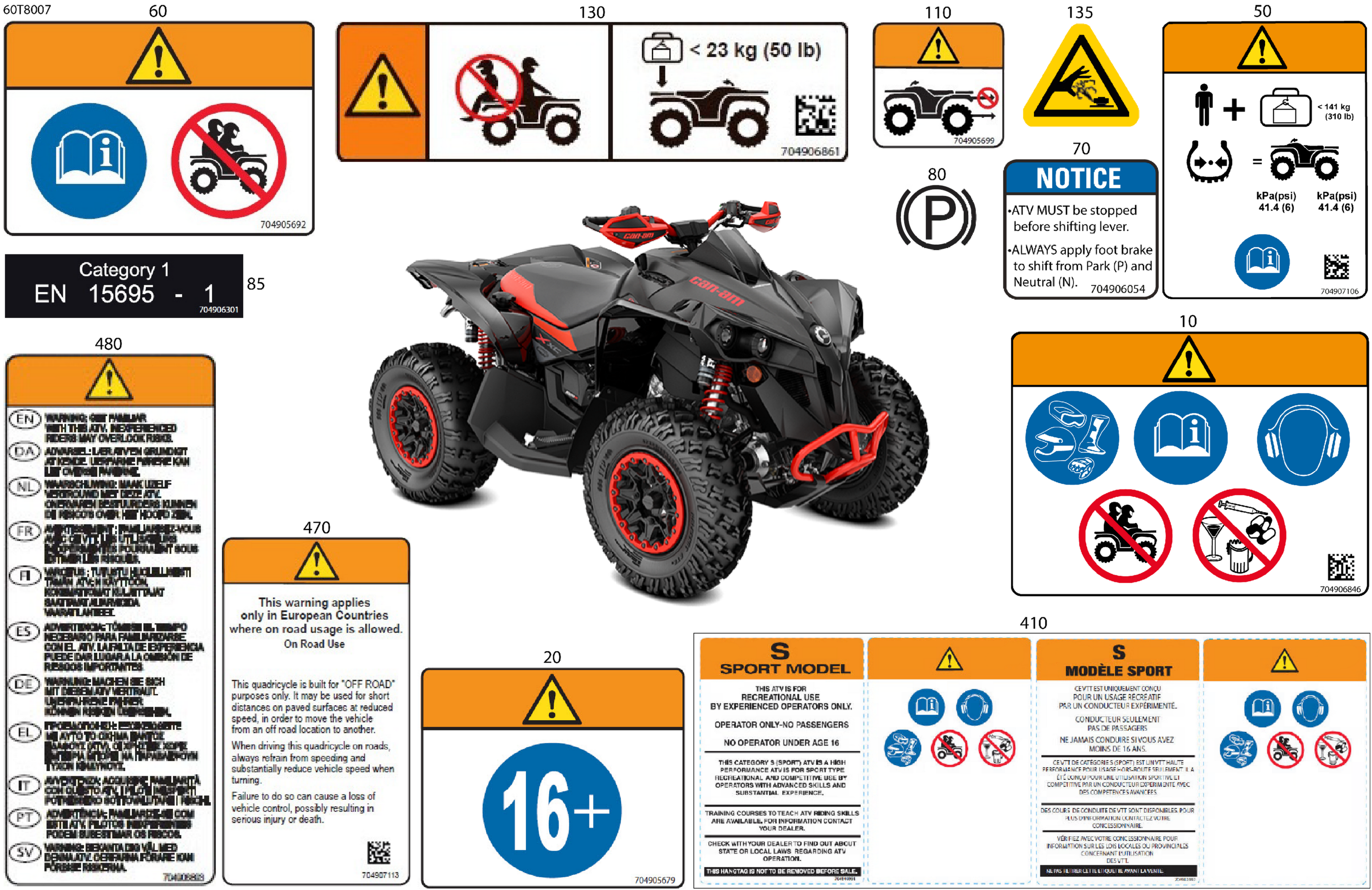 Схема узла: Body - Warning Decals