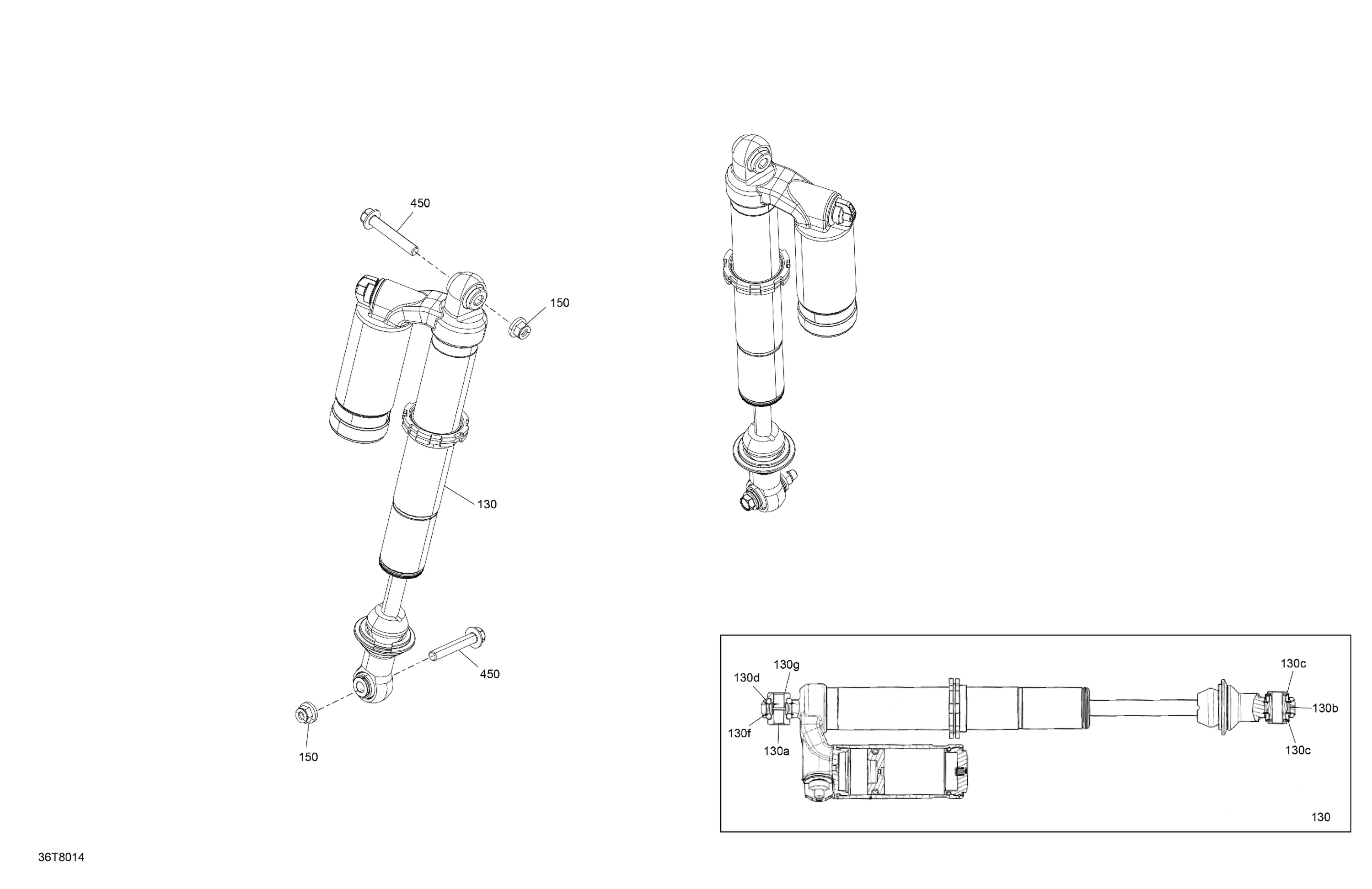 Схема узла: Suspension - Rear Shocks