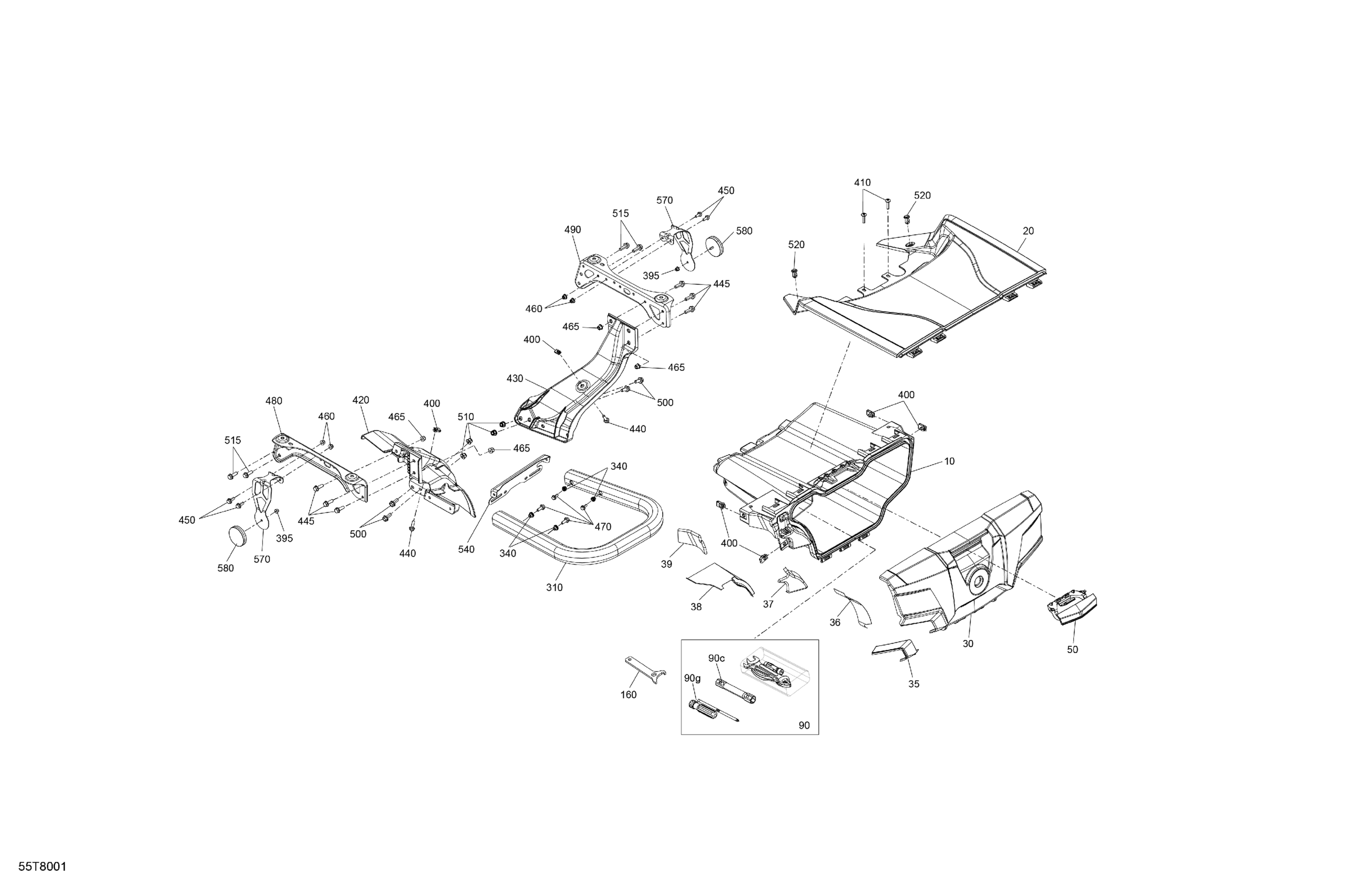 Body - Rear Storage Tray