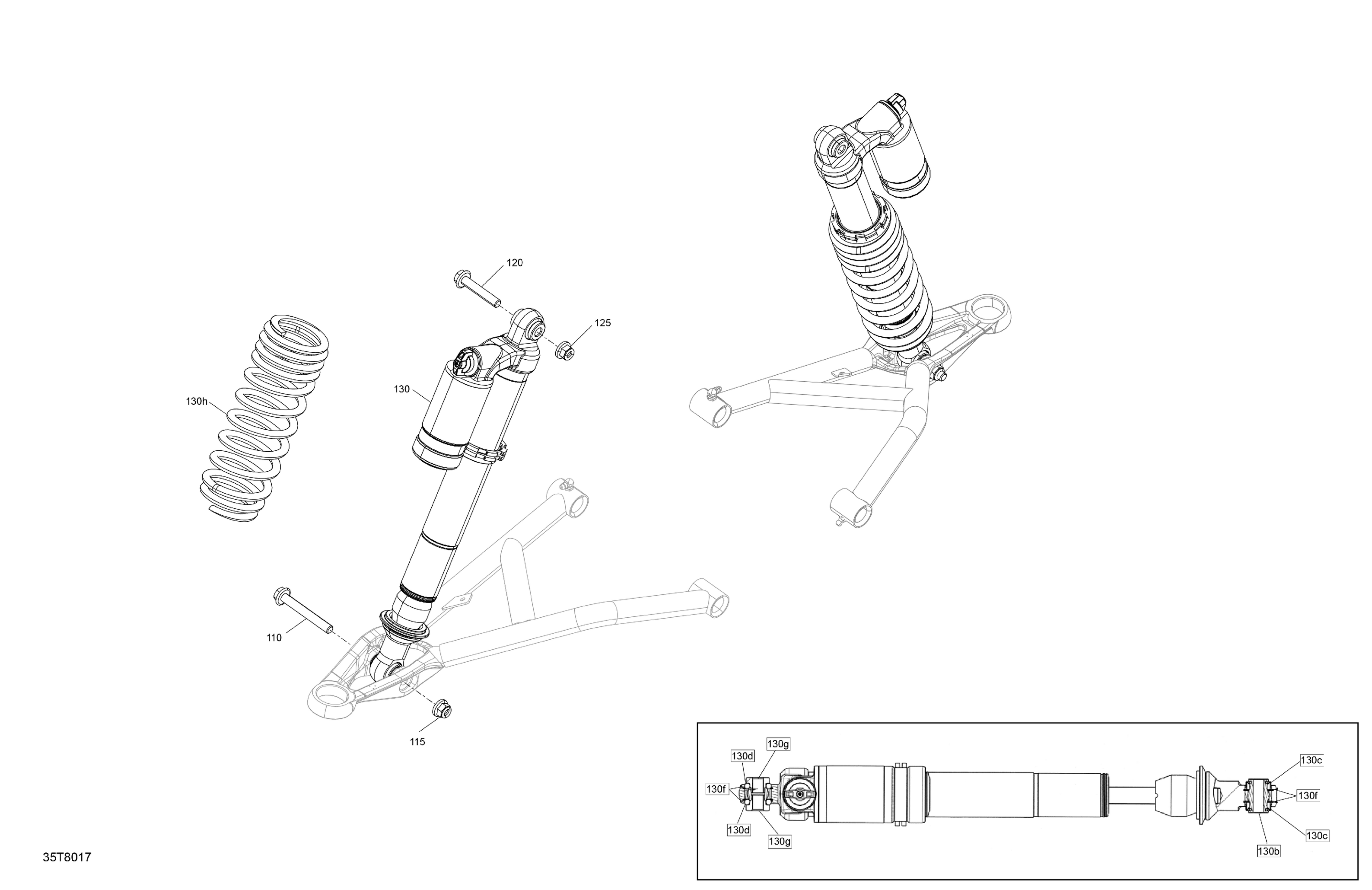 Схема узла: Suspension - Front Shocks