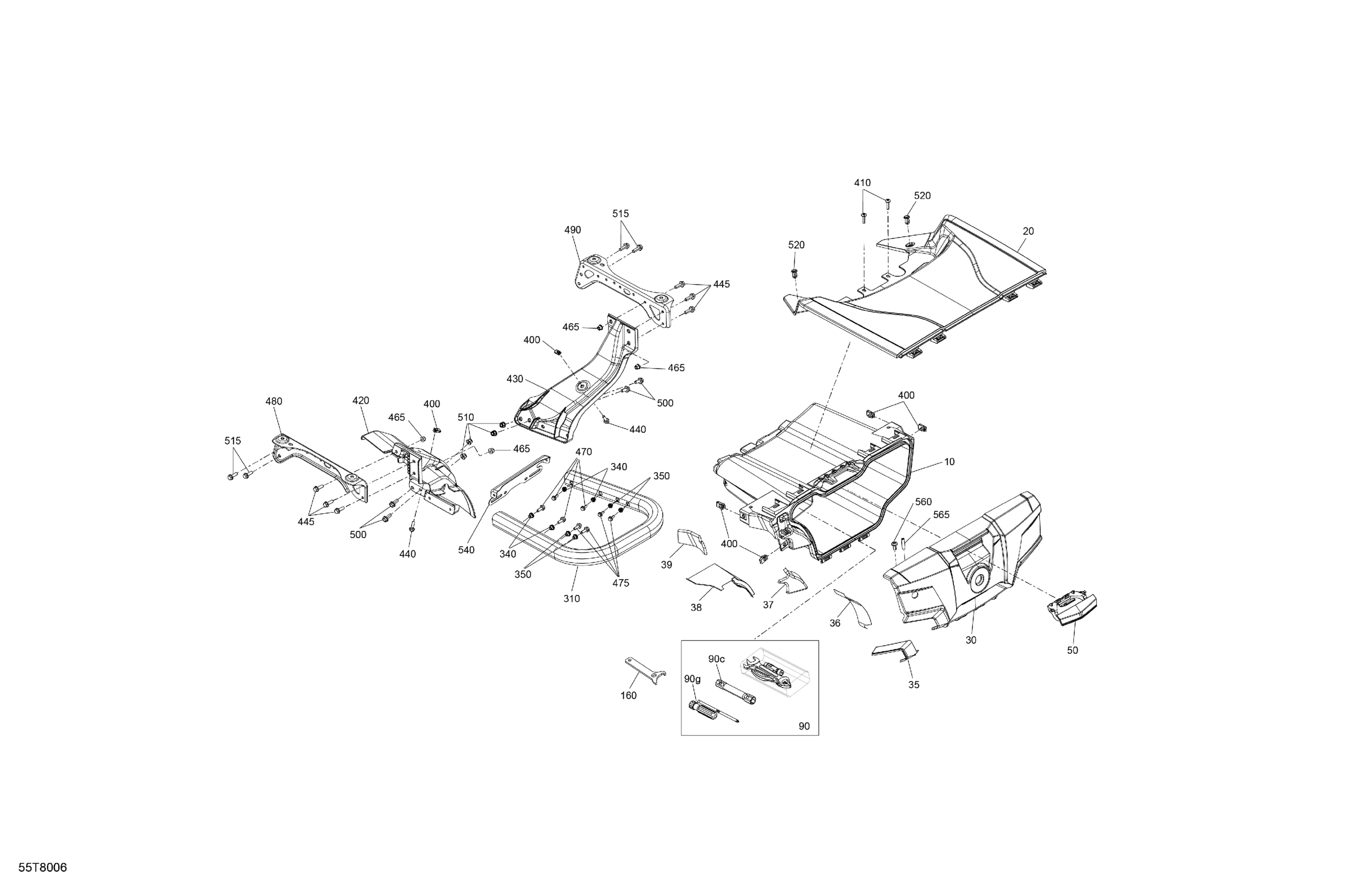 Body - Rear Storage Tray