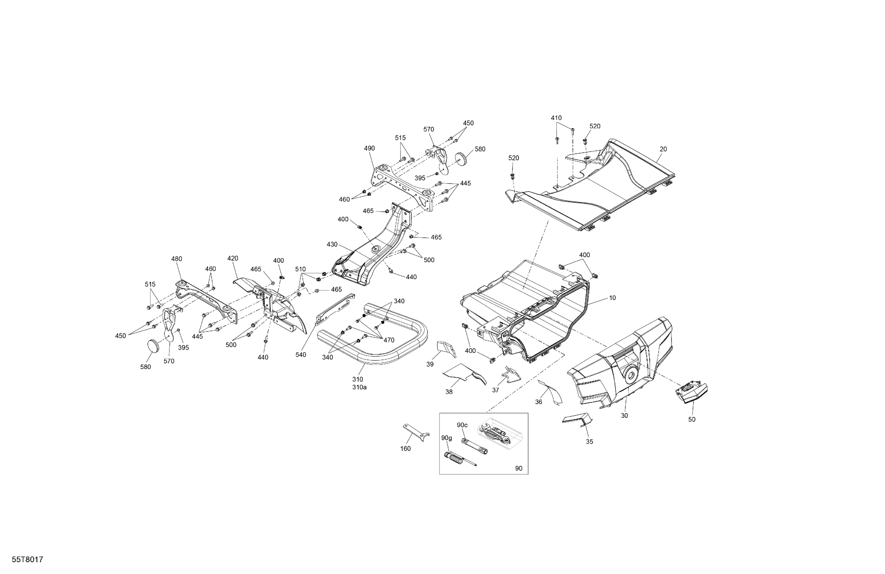 Body - Rear Storage Tray