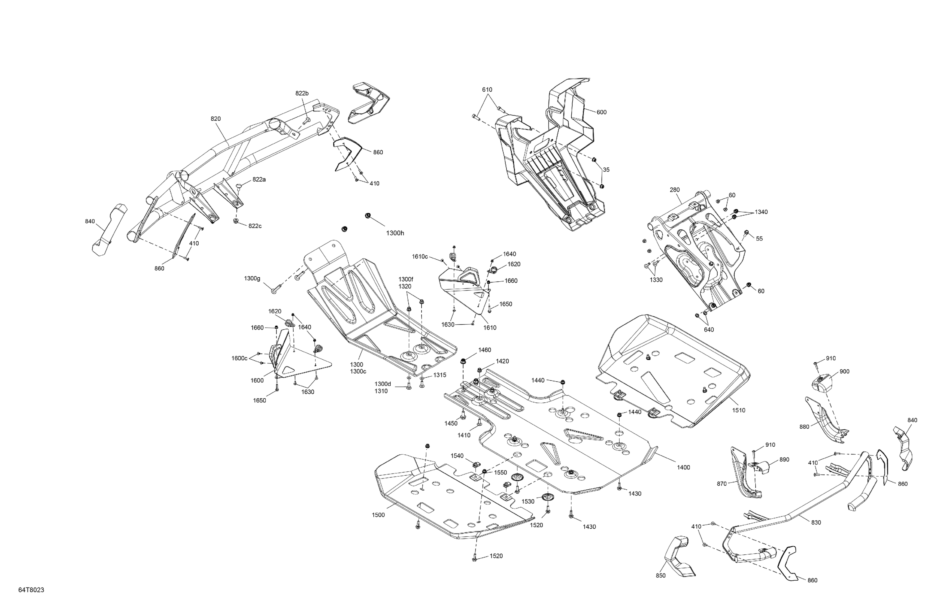 Схема узла: Body - Skid Plate and Bumper