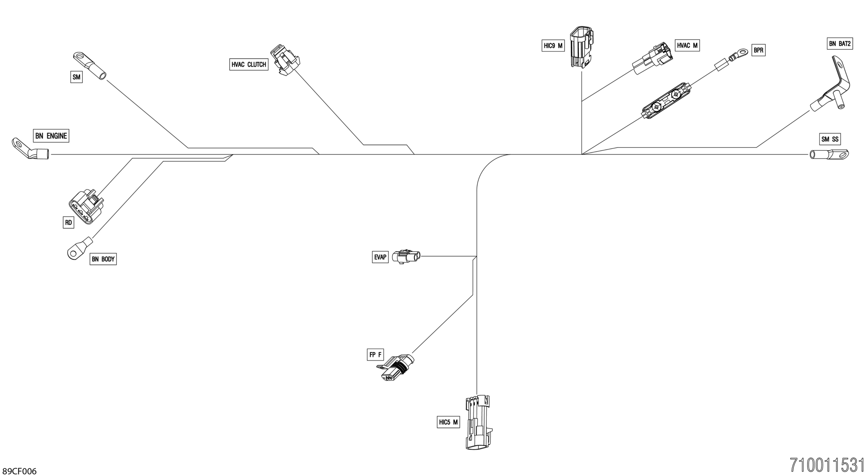 Схема узла: Electric - Voltage Regulator Wiring Harness