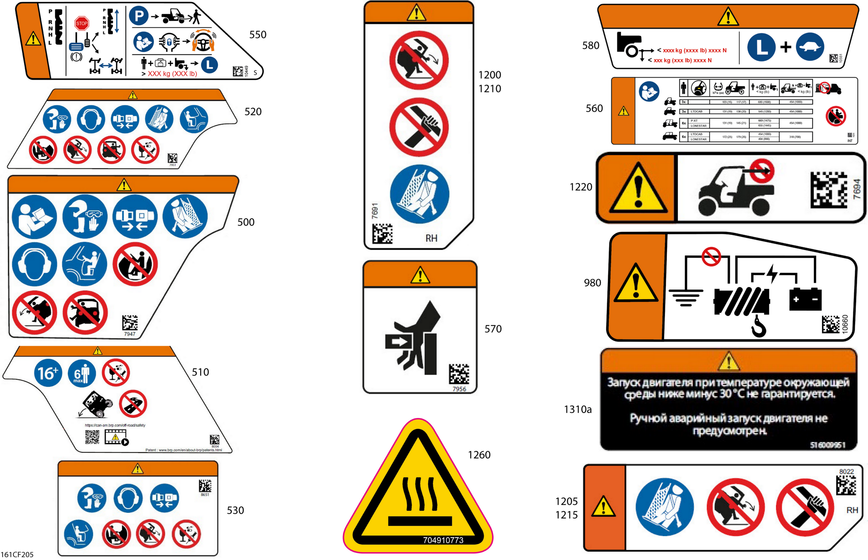 Схема узла: Body - Warning Decals