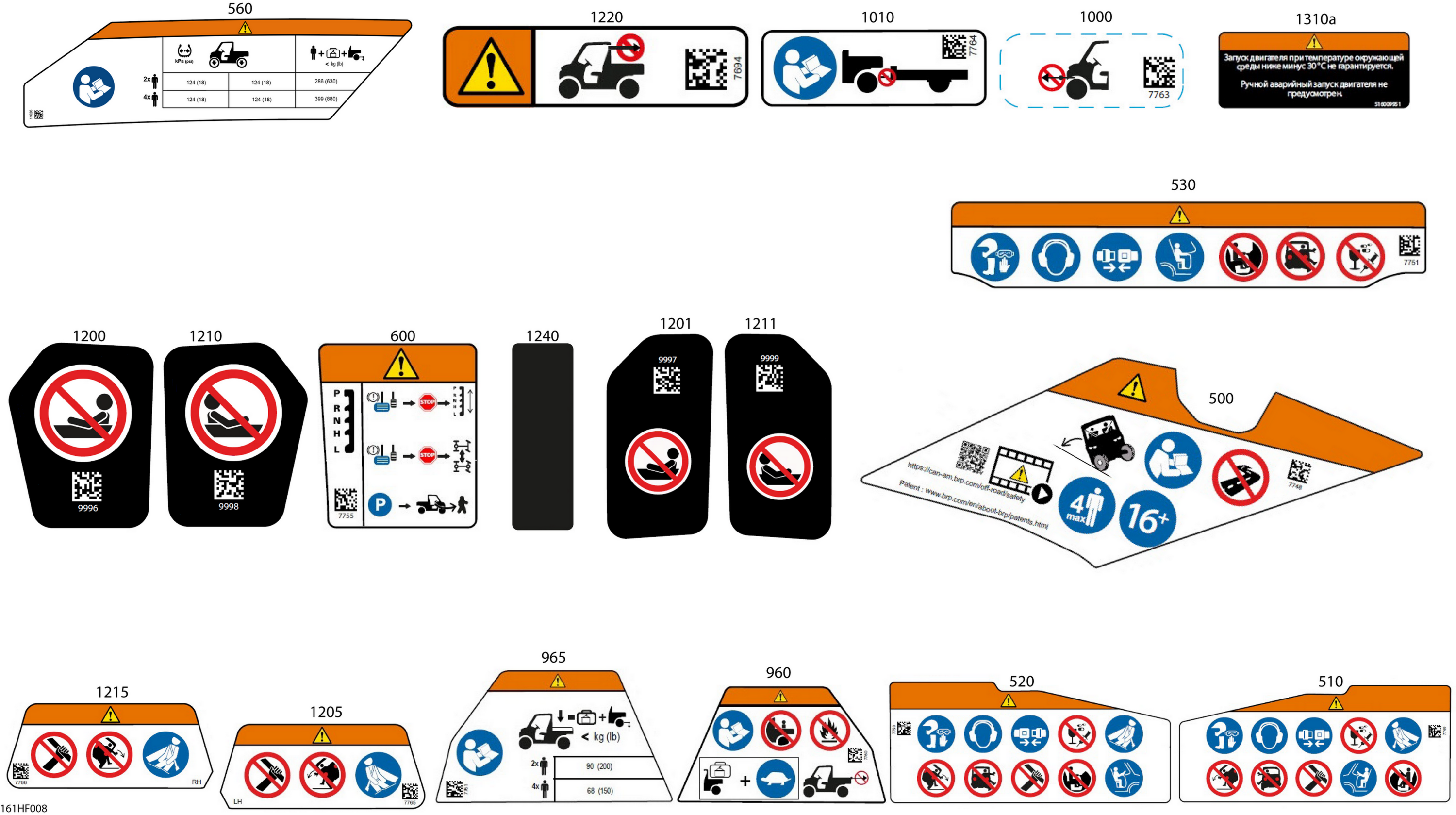 Схема узла: Body - Warning Decals