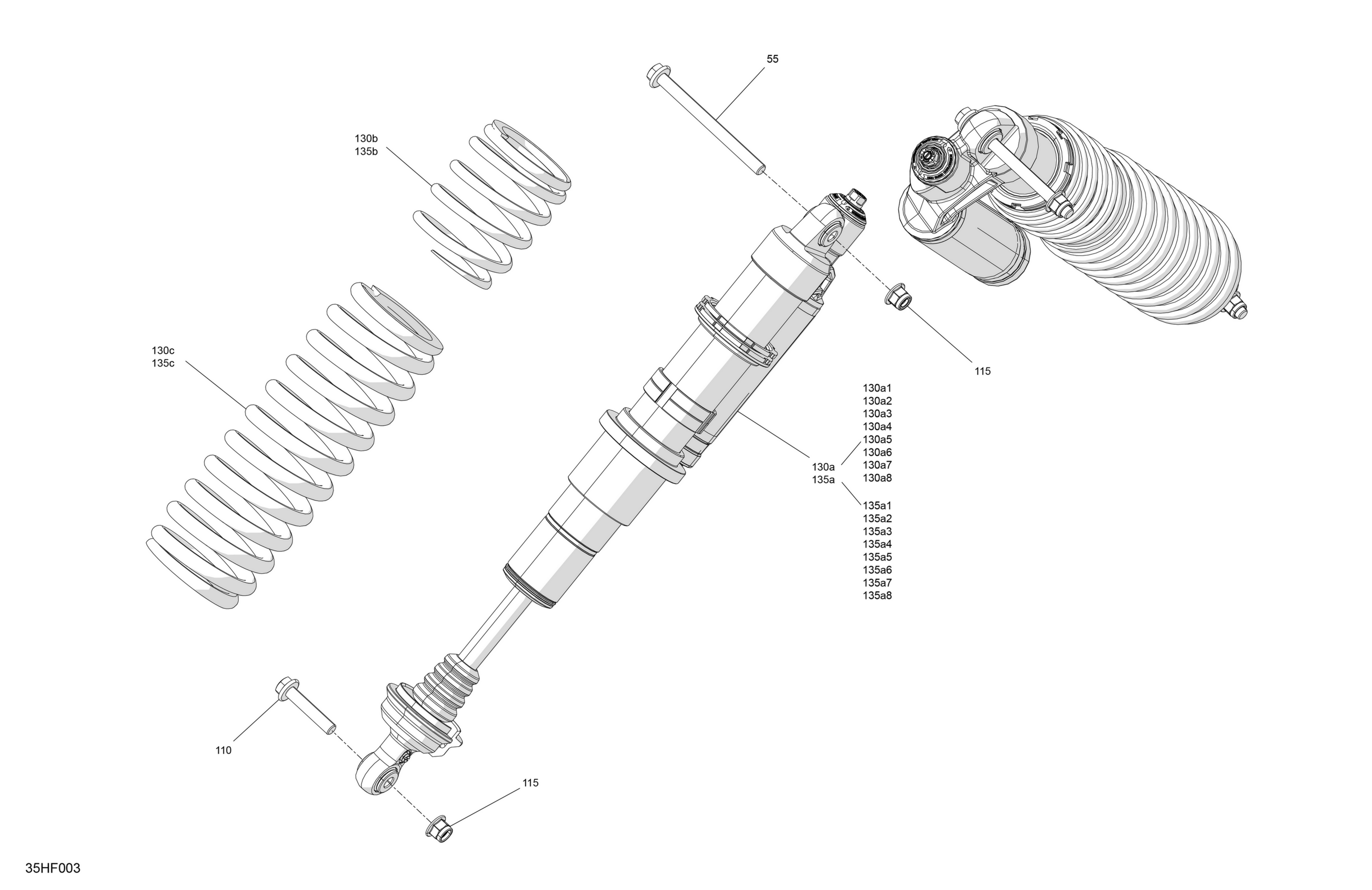 Схема узла: Suspension - Front Shocks