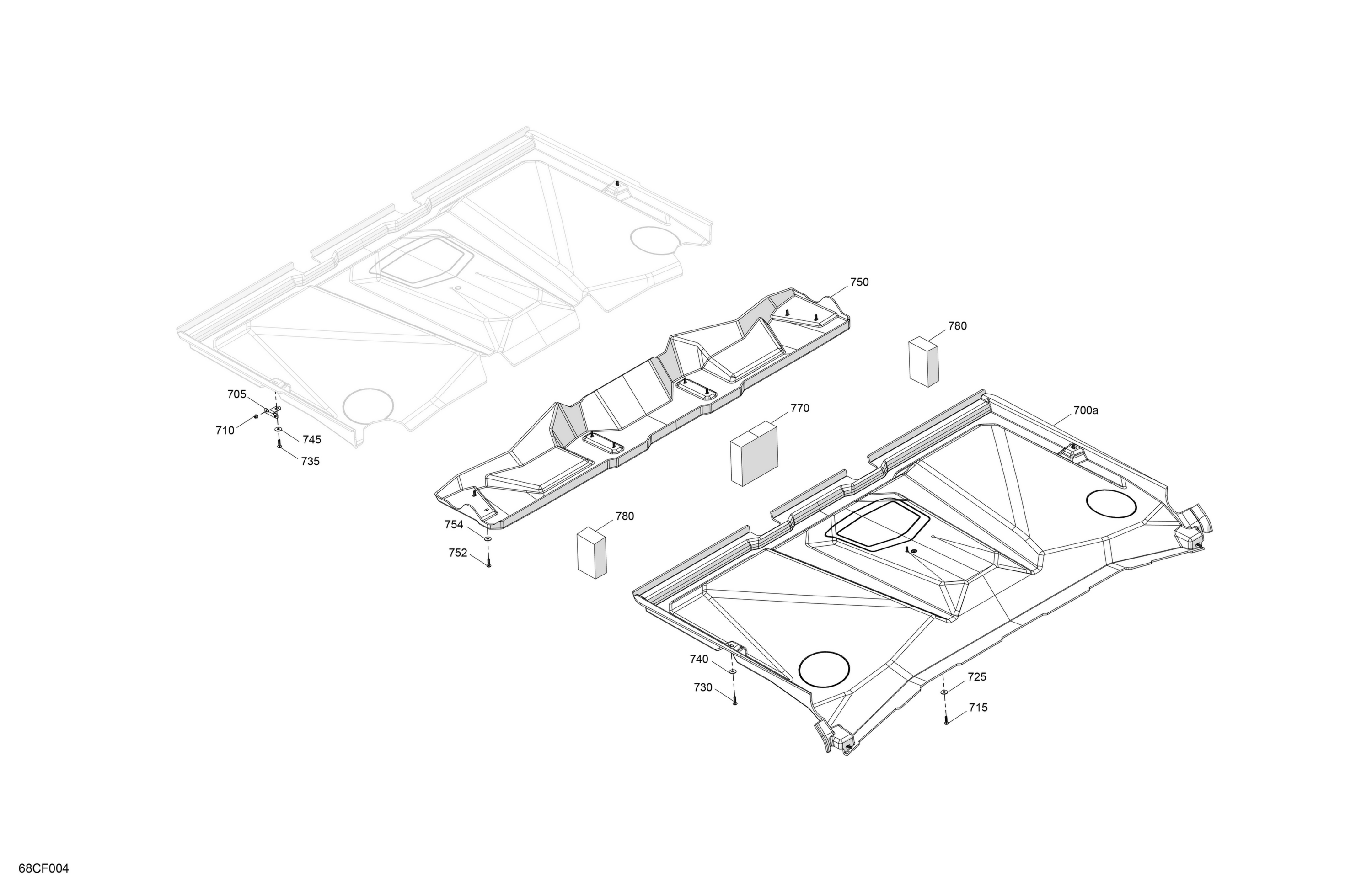 Схема узла: Enclosure Cab - Roof Liner