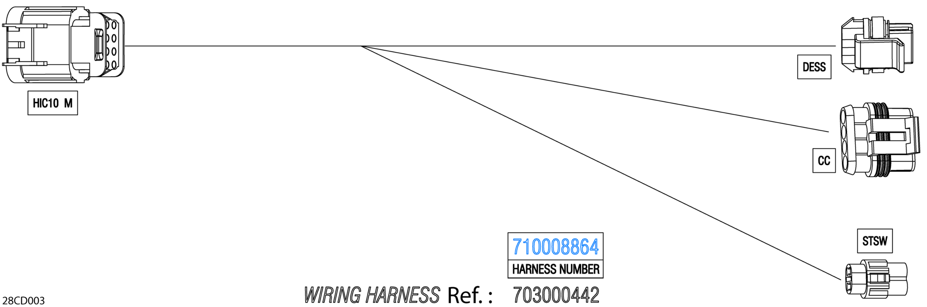 Схема узла: Electric - Key Wiring Harness