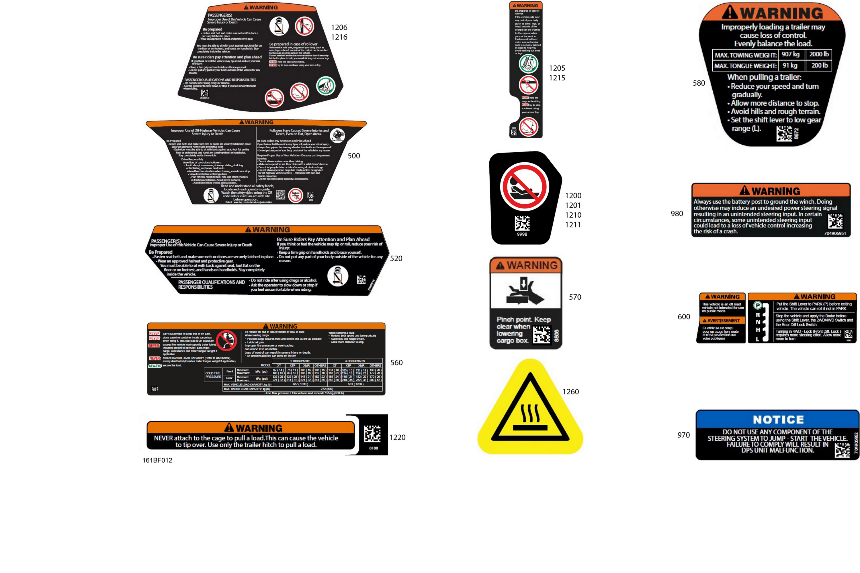 Body - Warning Decals
