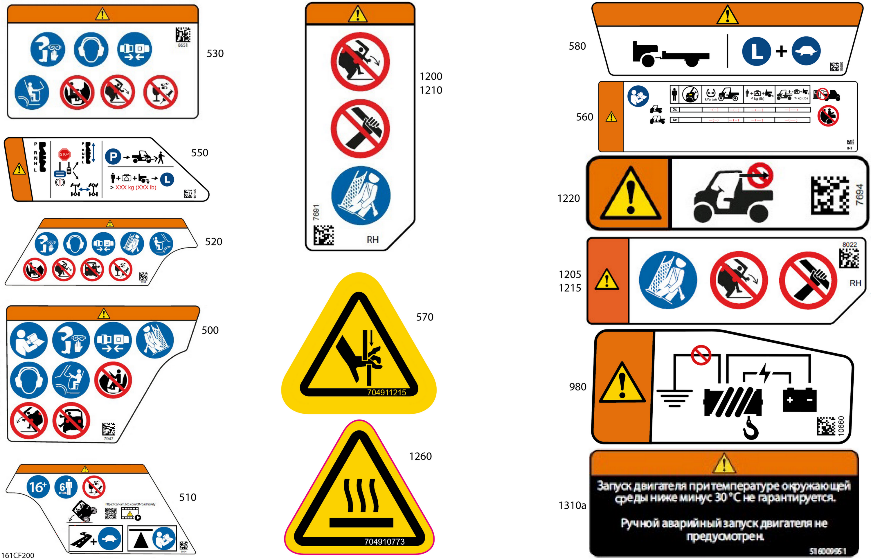 Схема узла: Body - Warning Decals