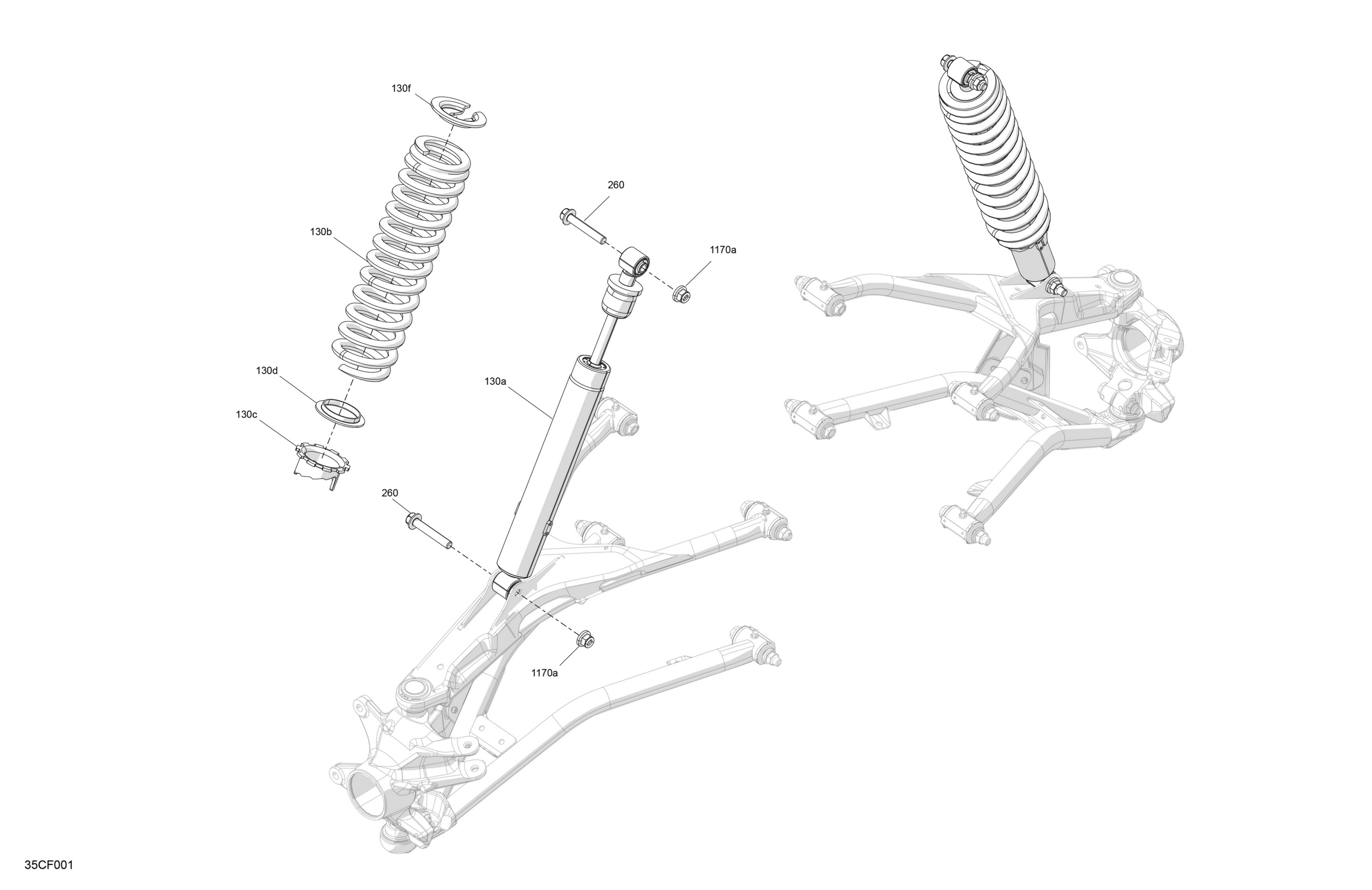 Схема узла: Suspension - Front Shocks
